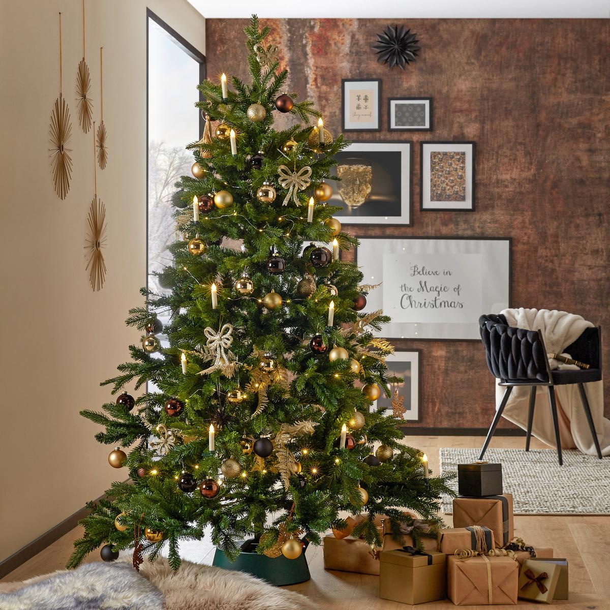 Weihnachtsbaum Brampton Grün - Basics, Kunststoff (127/185cm)