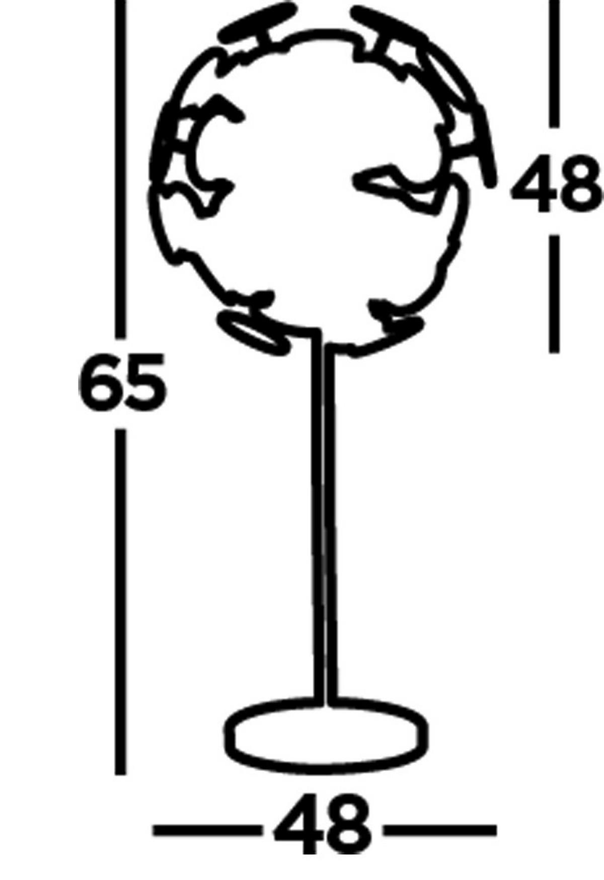 Asztali Lámpa Eu3070bg - fekete/aranyszínű, Design, műanyag/fém (48/65cm)