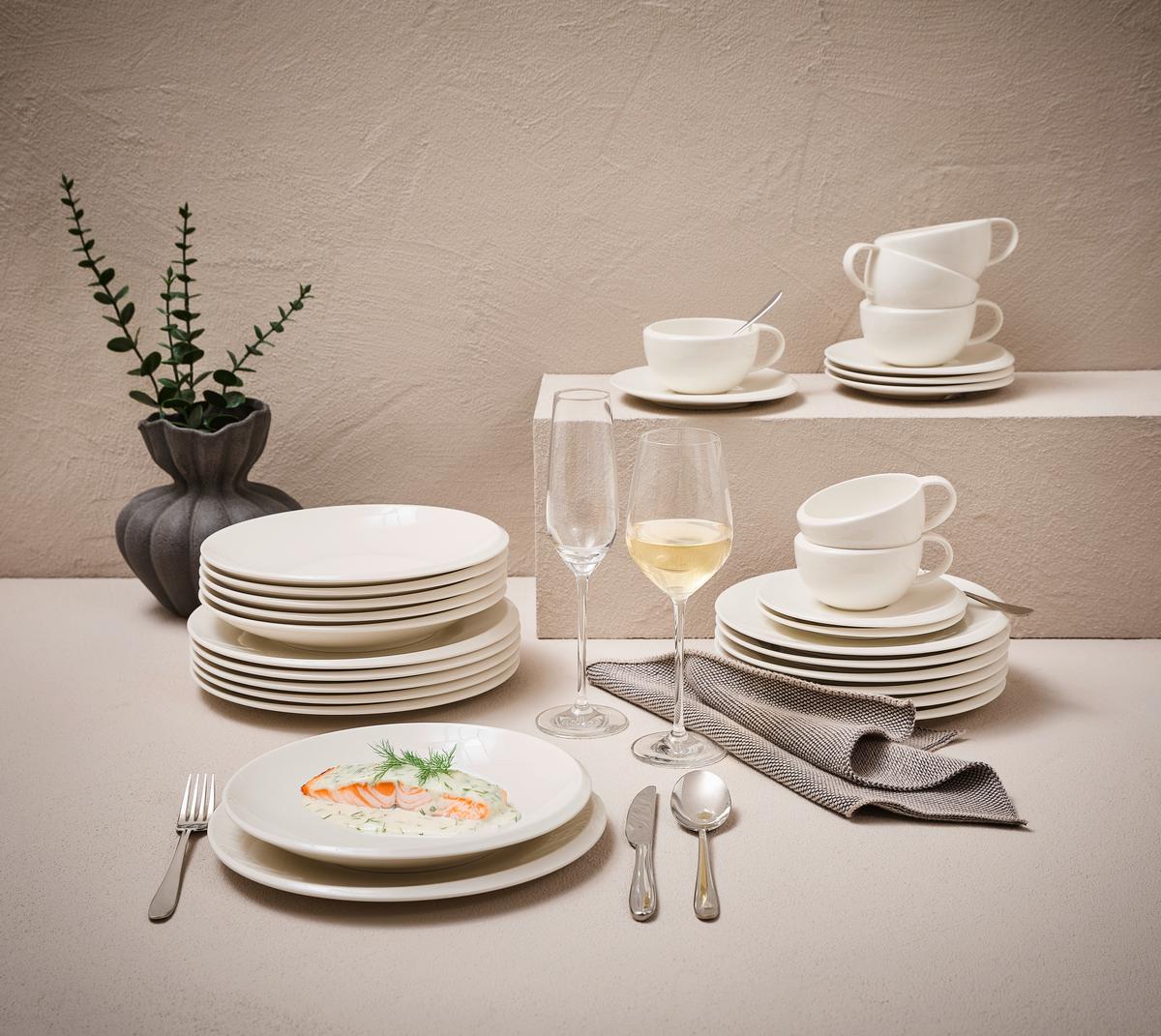 SERWIS KAWOWY NEW MOON VILLEROY & BOCH - biały, Konventionell, ceramika - Villeroy & Boch