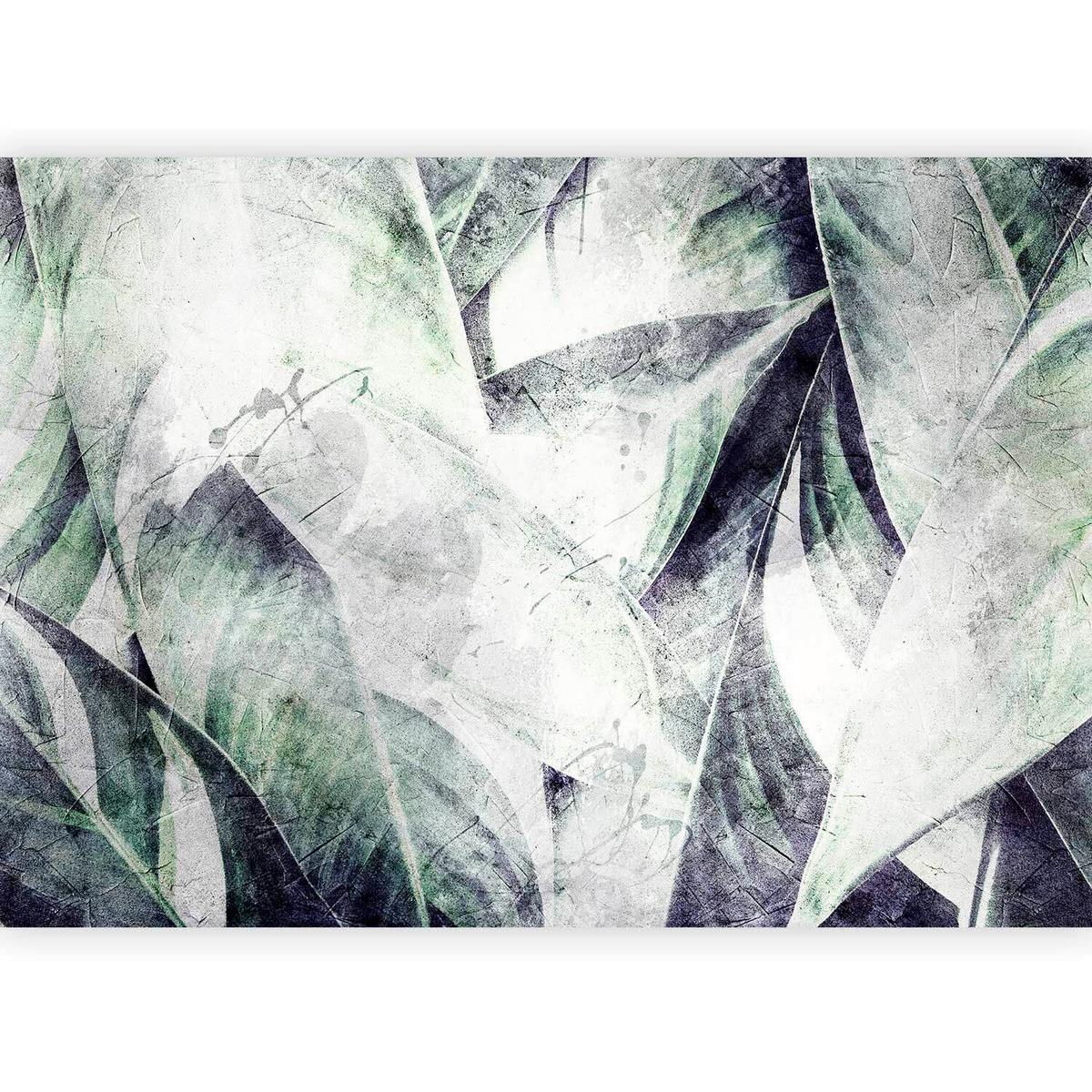 Fototapeta Eclectic Jungle, 200x140cm - sivobela/žajbljevo zelena, Trendi, tekstil (200/140cm) - artgeist