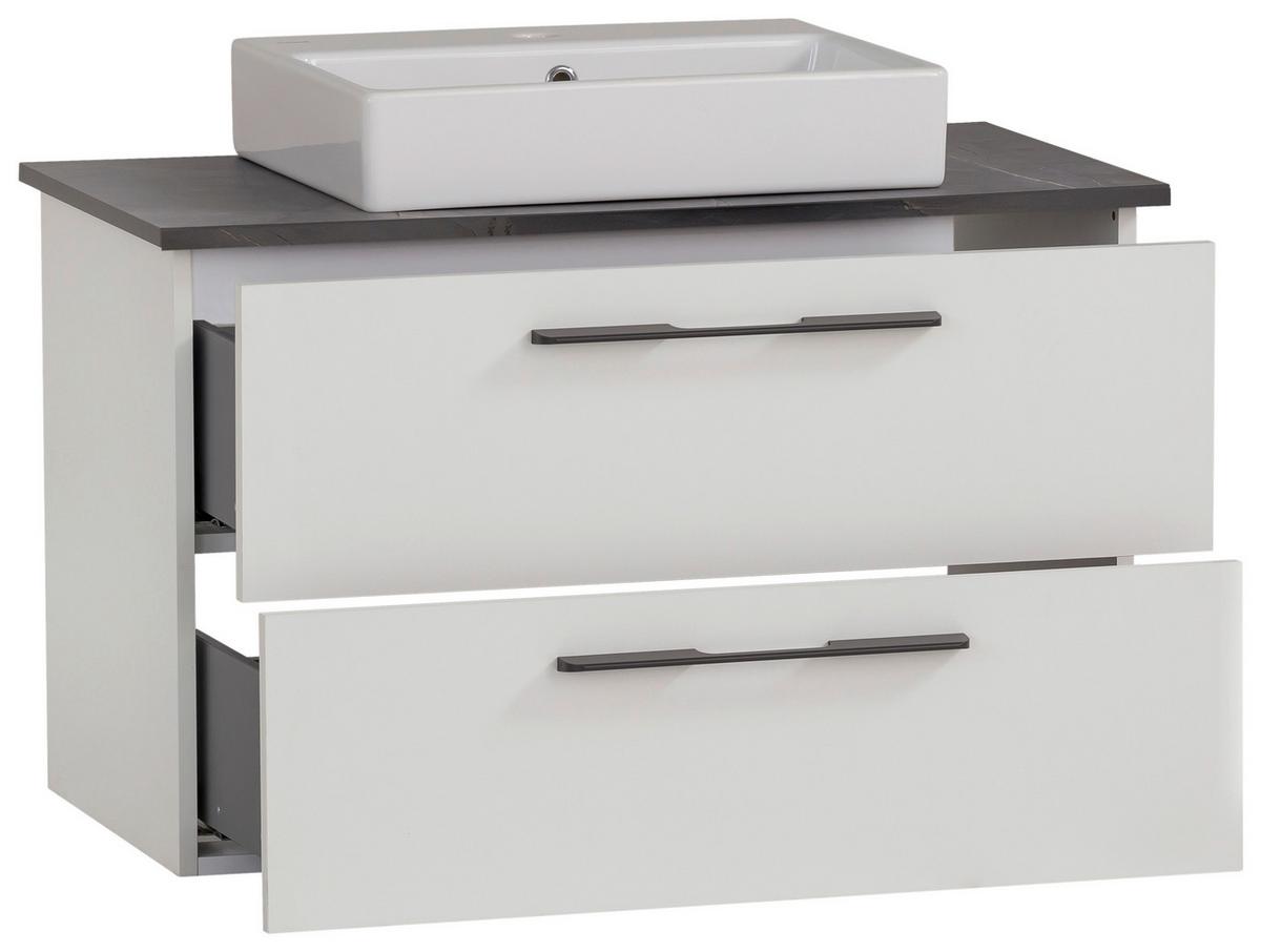 Umivalniška Enota Z Umivalnikom Maxim, Bela - siva/bela, Moderno, kovina/leseni material (86cm) - Stylife