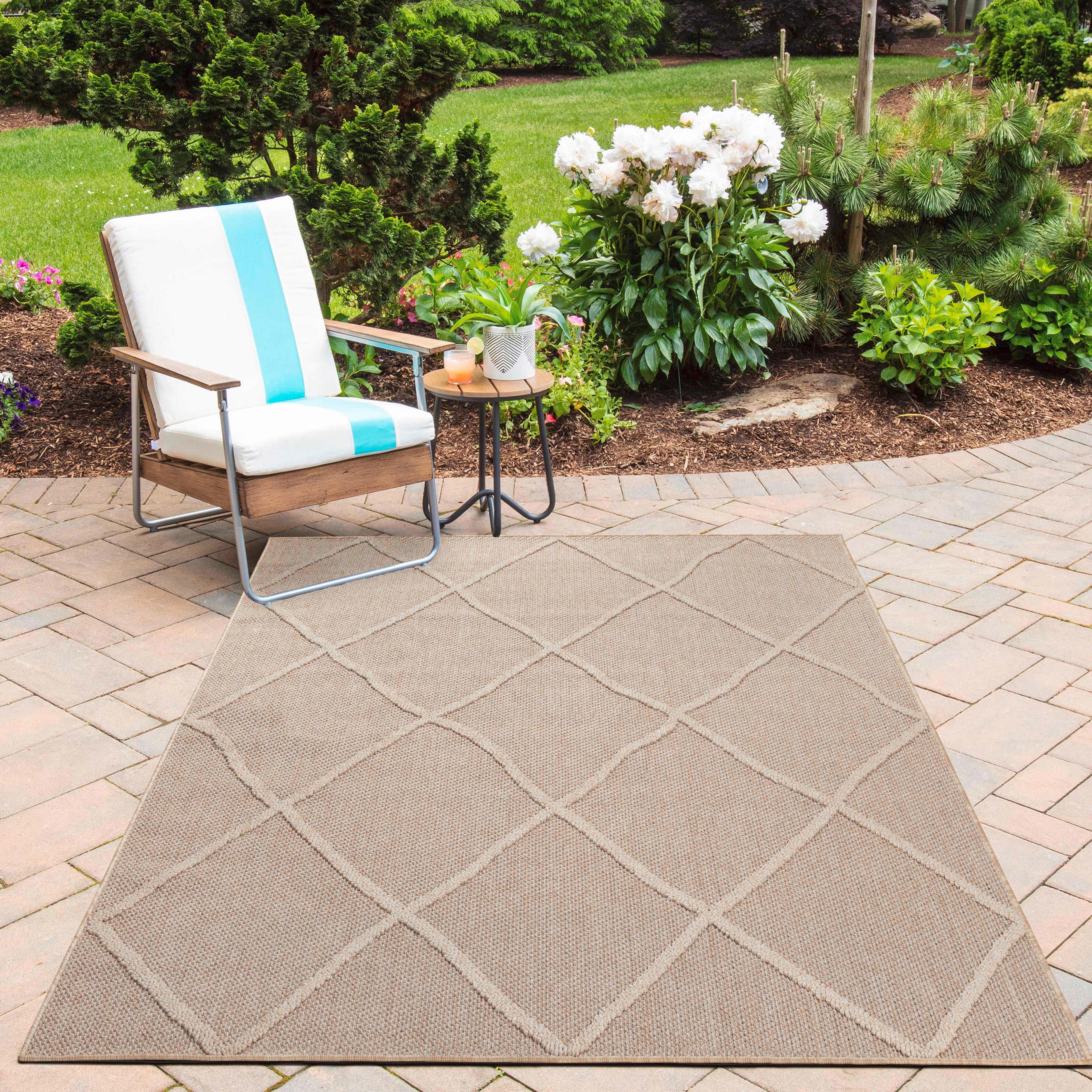 Outdoorteppich Patara Beige ca. 240x340cm - Beige, Design, Textil (240/340cm) - Novel