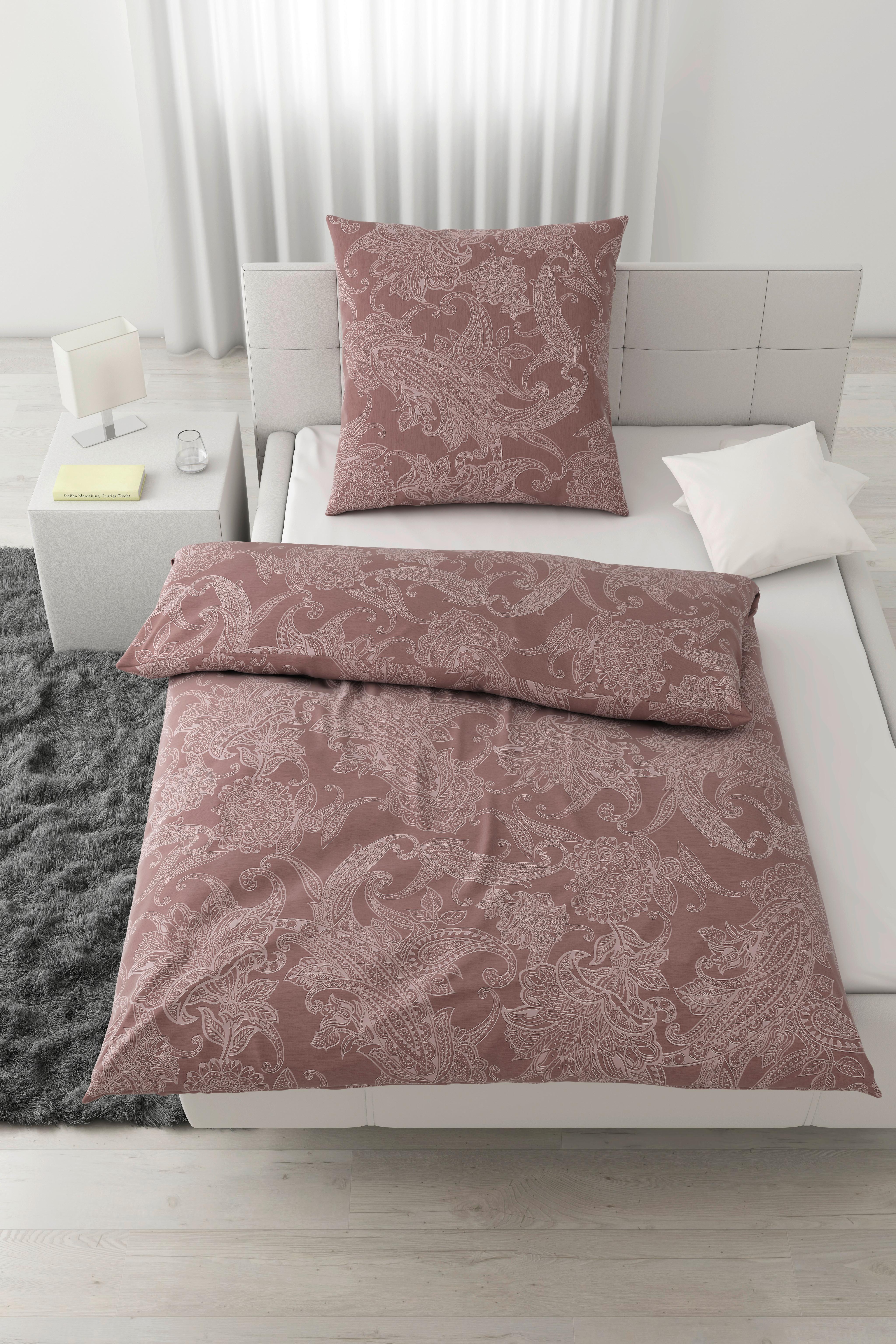 Bettwäsche Amal XL Mauve ca. 155x220cm - Mauve, ROMANTIK / LANDHAUS, Textil (155/220cm) - Modern Living