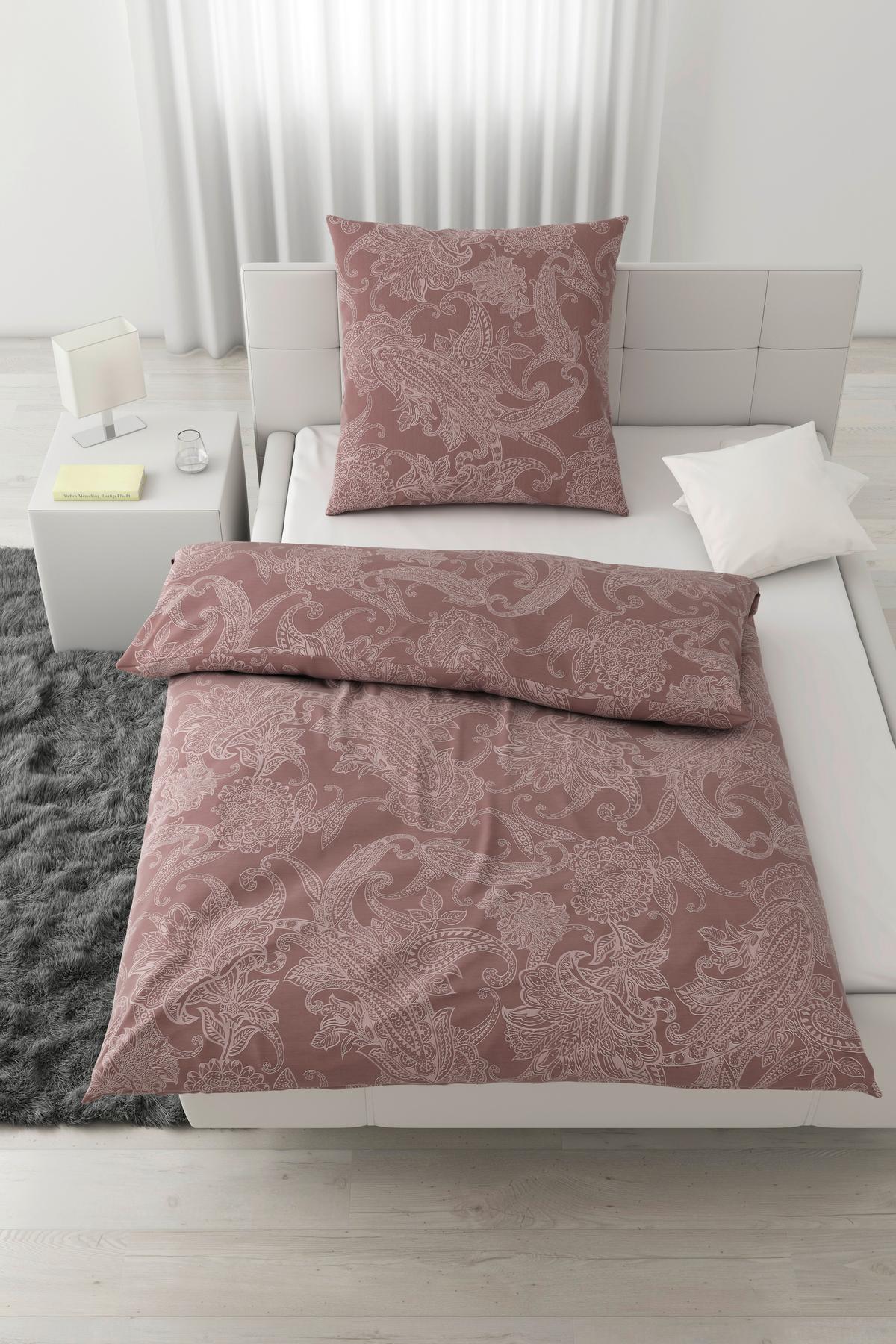 Bettwäsche Amal XL Mauve ca. 155x220cm - Mauve, ROMANTIK / LANDHAUS, Textil (155/220cm) - Modern Living