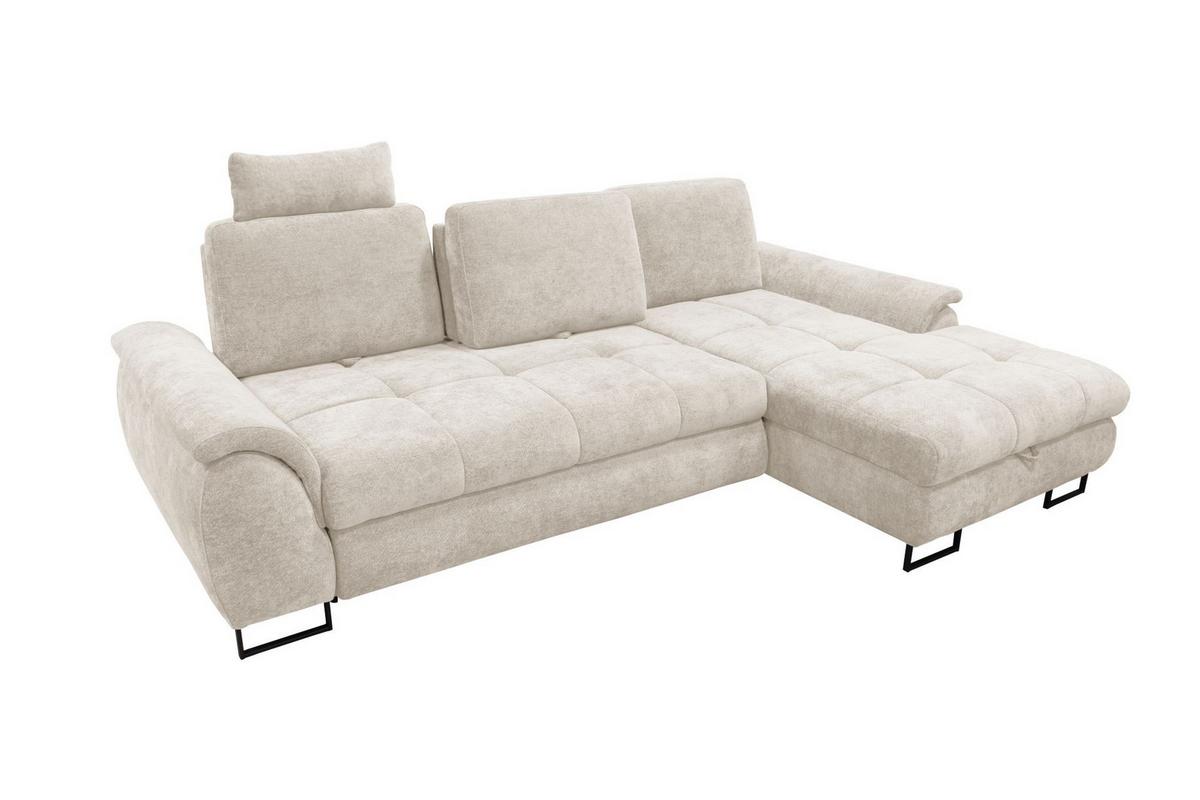 Kutna Garnitura Lago - crna/krem, Moderno (272/95/176cm) - Modern Living