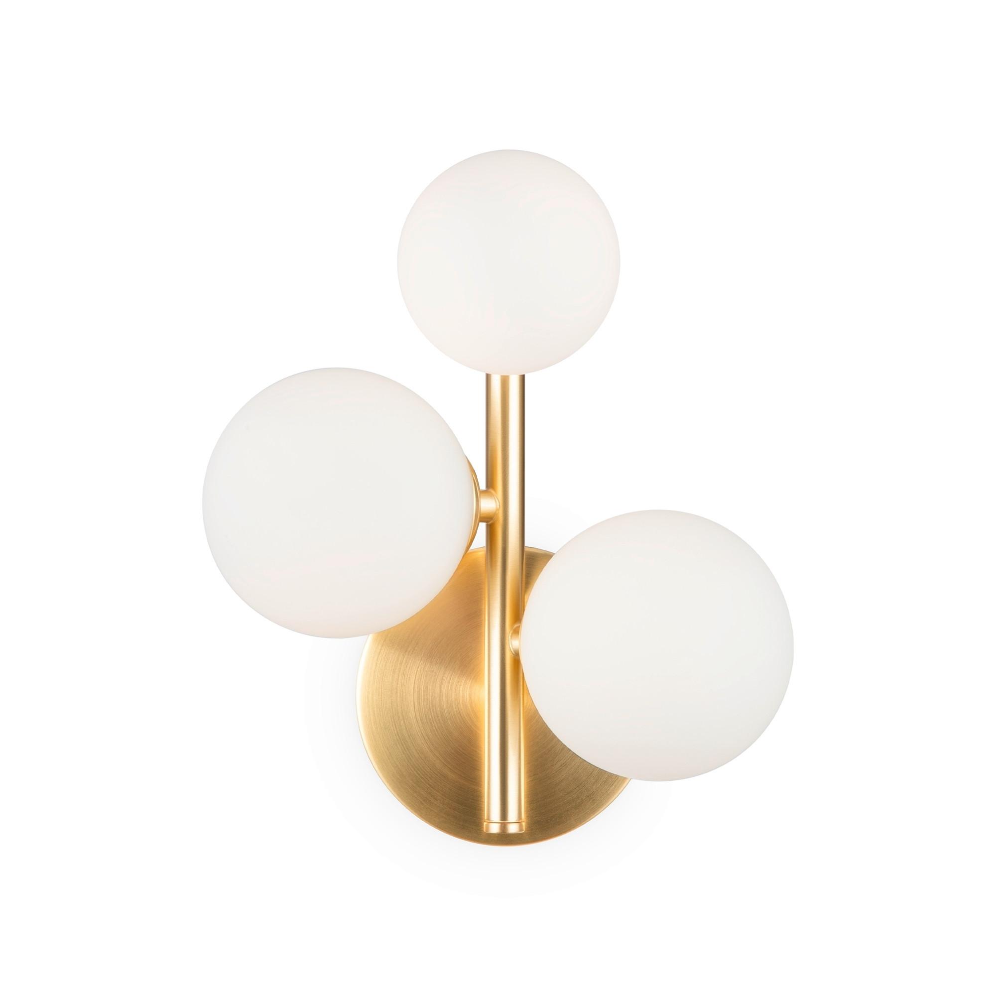 WANDLEUCHTE DALLAS - Weiss/Goldfarben, Trend, Glas/Metall (26/20/12cm) - MAYTONI