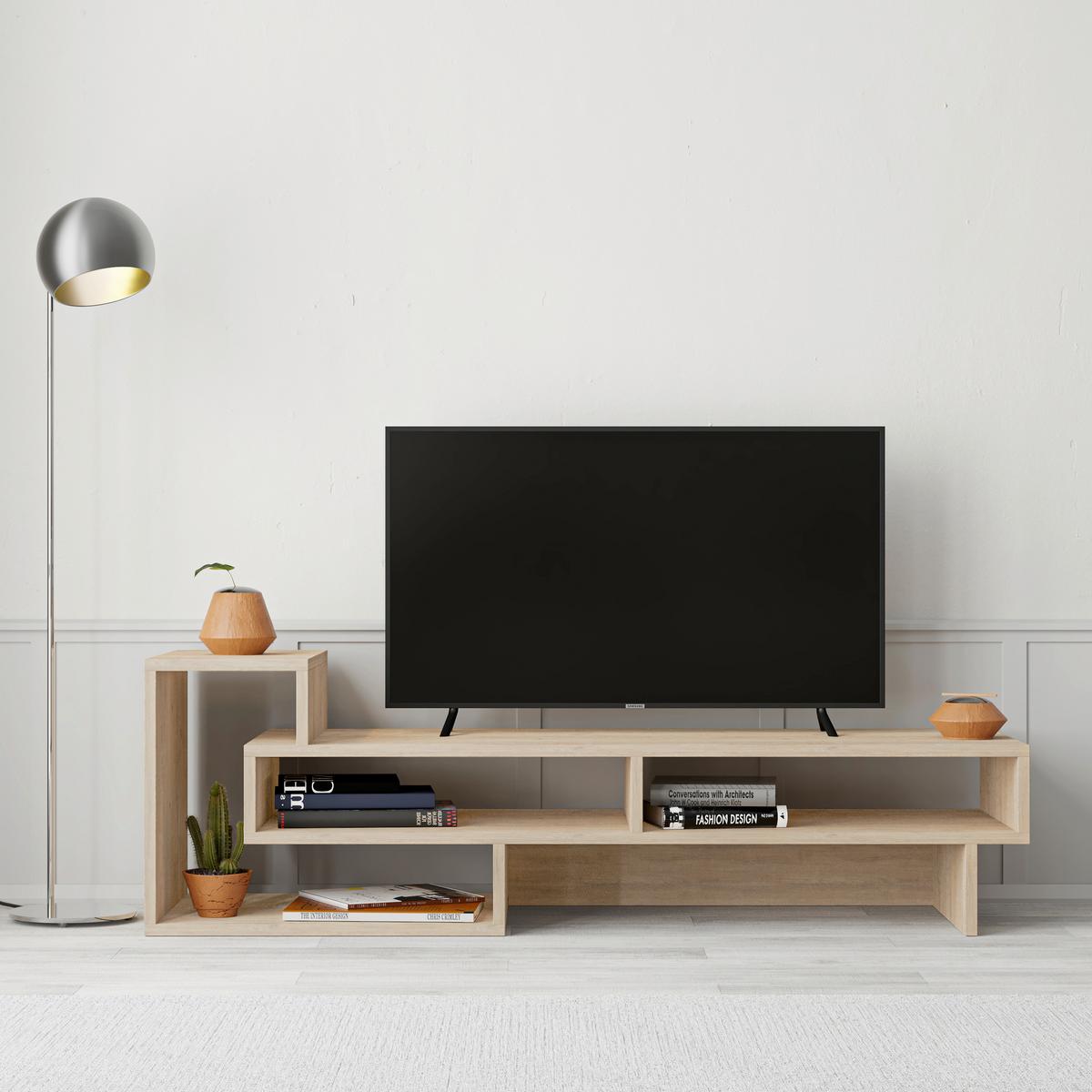 PHONOTISCH TETRA TV STAND - Eichefarben, Design, Holzwerkstoff (42/136.5/40cm) - Livetastic