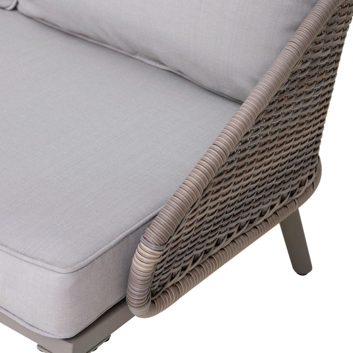 Doppelliege Tagesbett Porto Grau/Naturfarben - Naturfarben/Grau, Basics, Holz/Kunststoff (142/82/128cm) - Modante