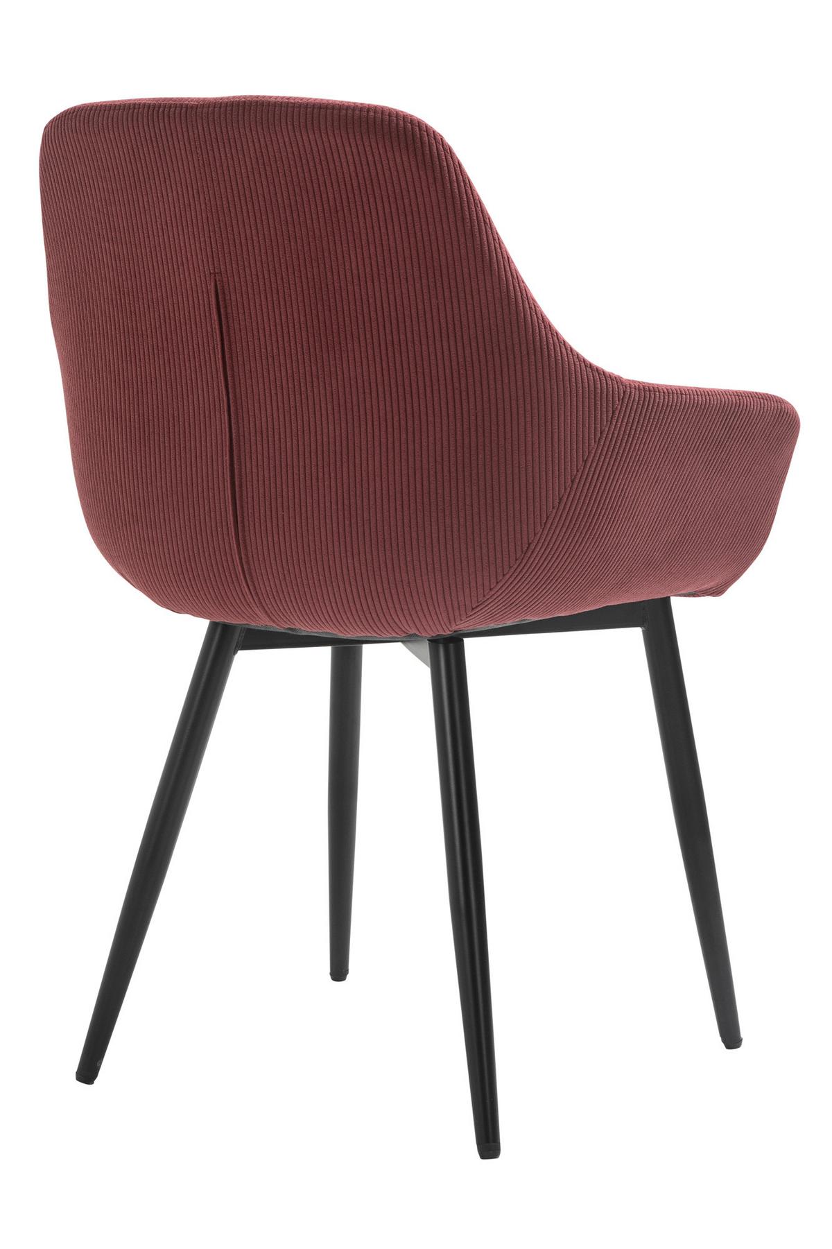 Set Naslanjačev Cord, Barva Gozdnih Sadežev, 2-Delni - črna/barve gozdnih sadežev, Moderno, kovina/tekstil (64/86/59cm) - Livetastic