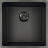 Einbauspüle Solido flächenbündig schwarz - Schwarz, MODERN, Stein (44/4544cm)