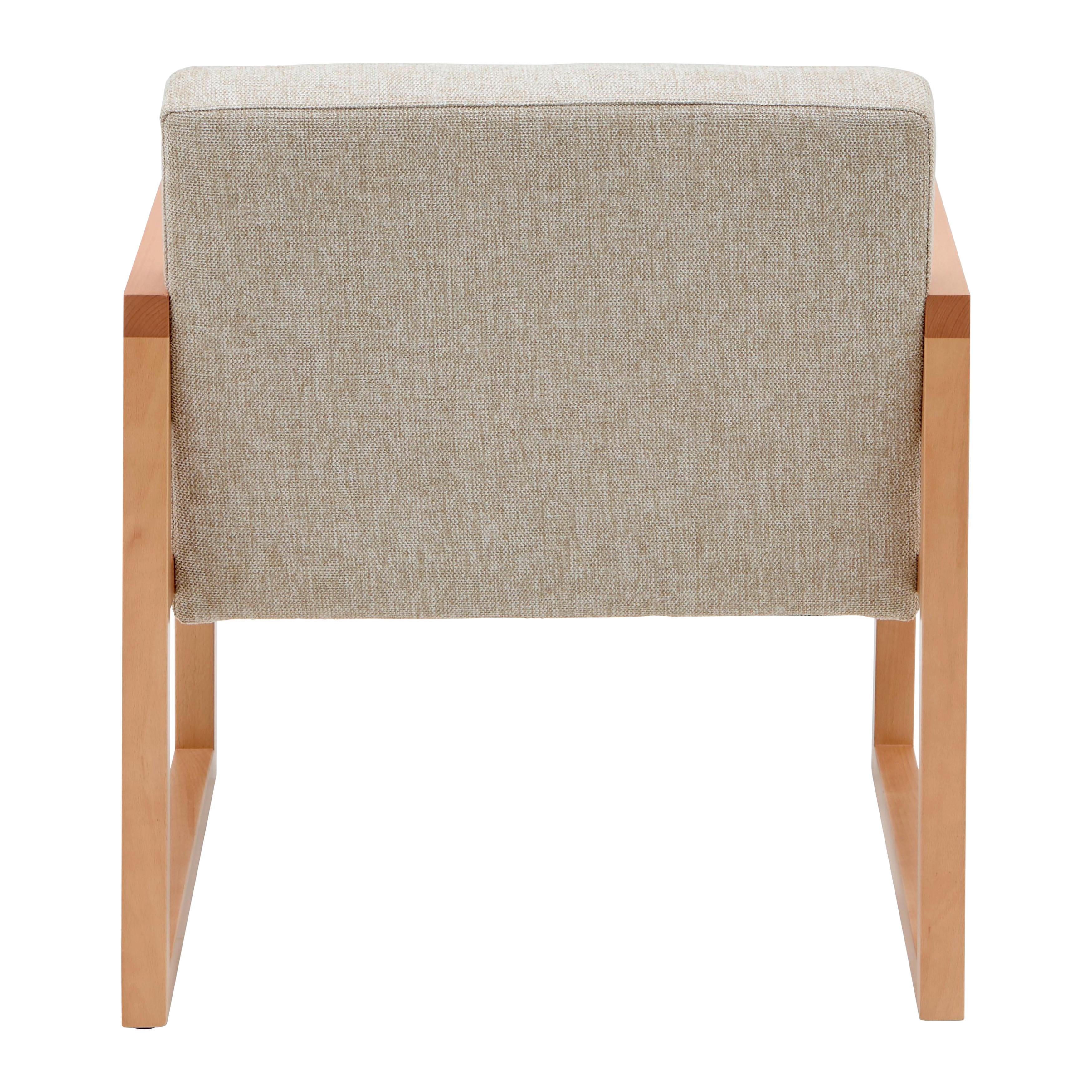 FÅTÖLJ MALMÖ - ljusgrå/naturfärgad, Modern, trä/textil (65/75/69cm) - Mömax