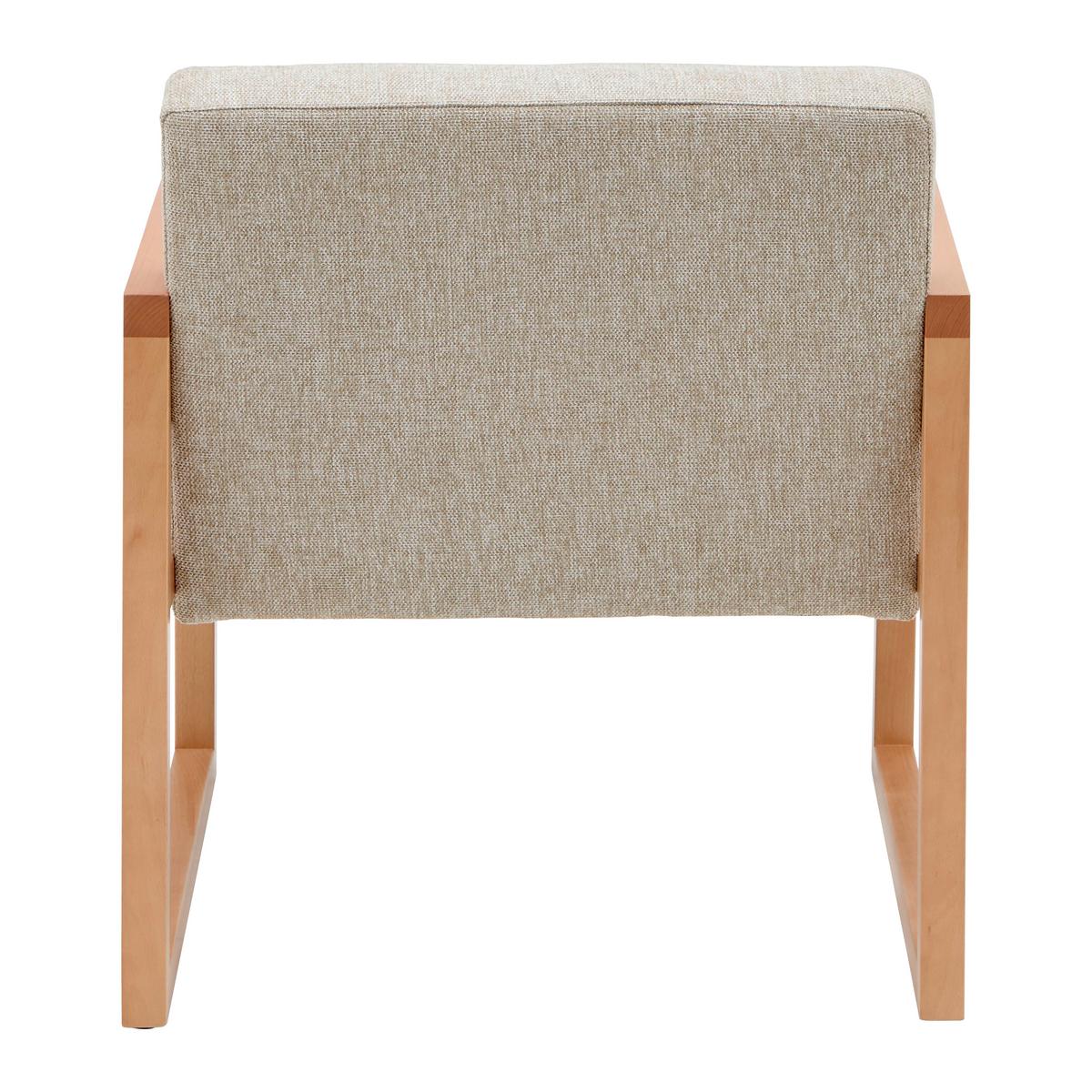 Sessel Malmö Hellgrau - Hellgrau/Naturfarben, MODERN, Holz/Textil (65/75/69cm) - Mömax