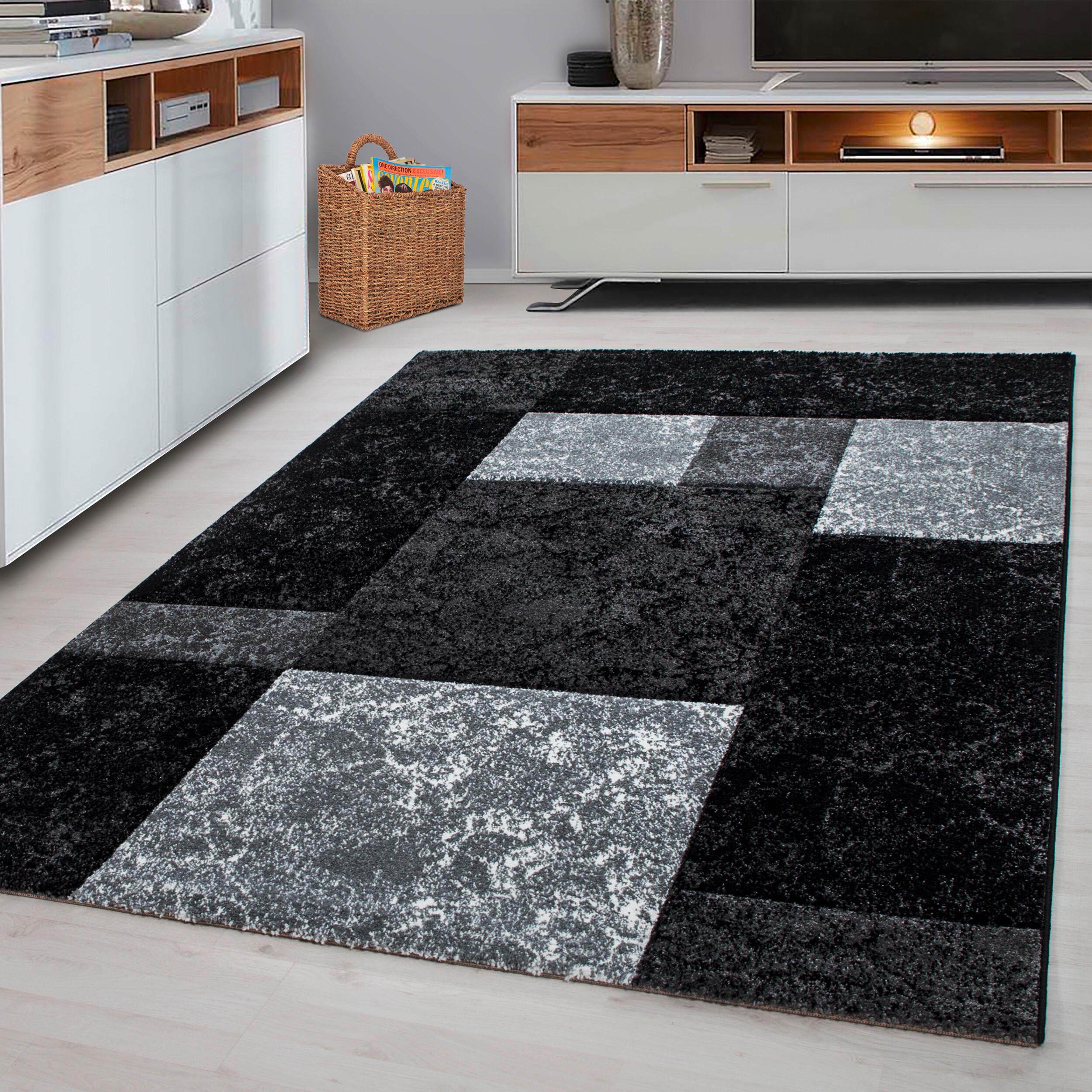 Flachwebeteppich Hawaii Schwarz ca. 240x340cm - Schwarz, Design, Textil (240/340cm) - Novel