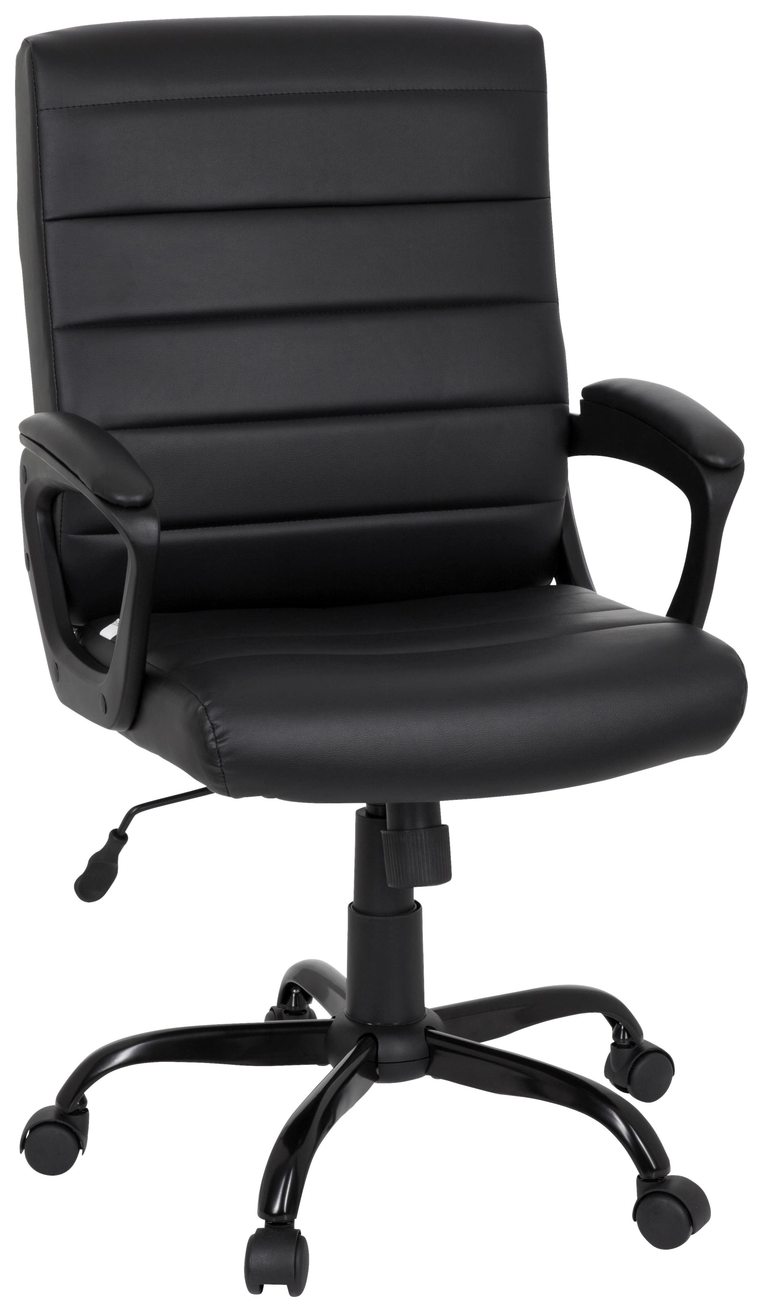 Pisarniški Stol Ergosmooth Big, Črna - črna, Moderno, umetna masa/tekstil (61/102/52cm) - MID.YOU