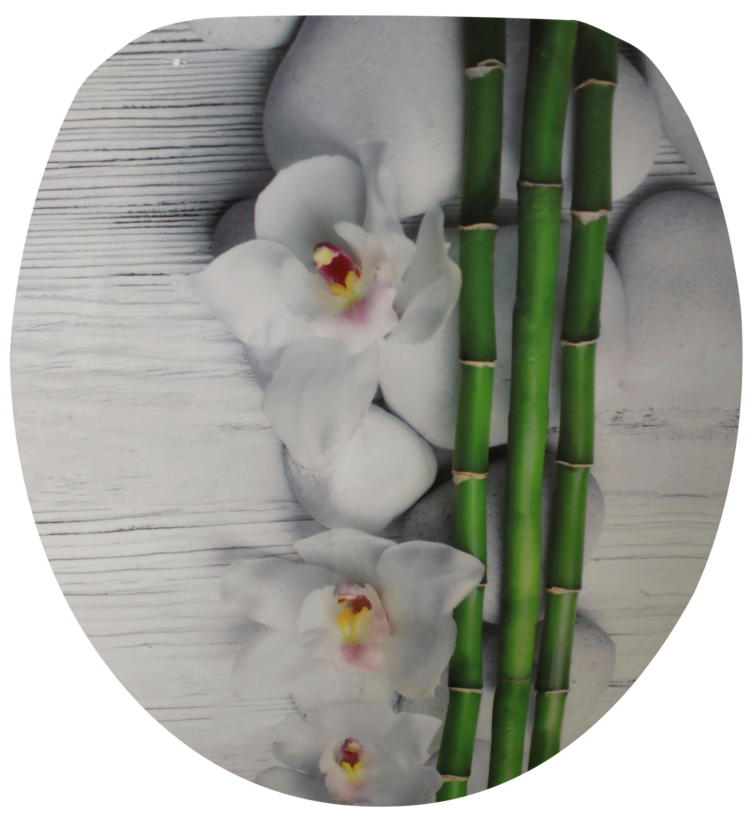 Wc-ülőke Kingflower - Modern, faalapú anyag (38/4/45cm)