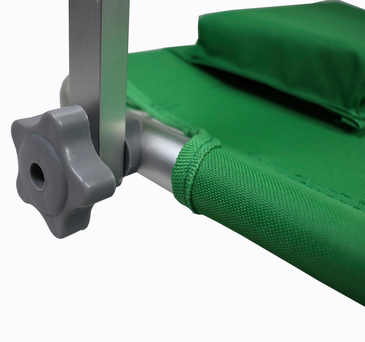 Vrtni Ležalnik Bindox, Zelena - zelena, Basics, kovina/tekstil (165/16/65cm) - Gardenson