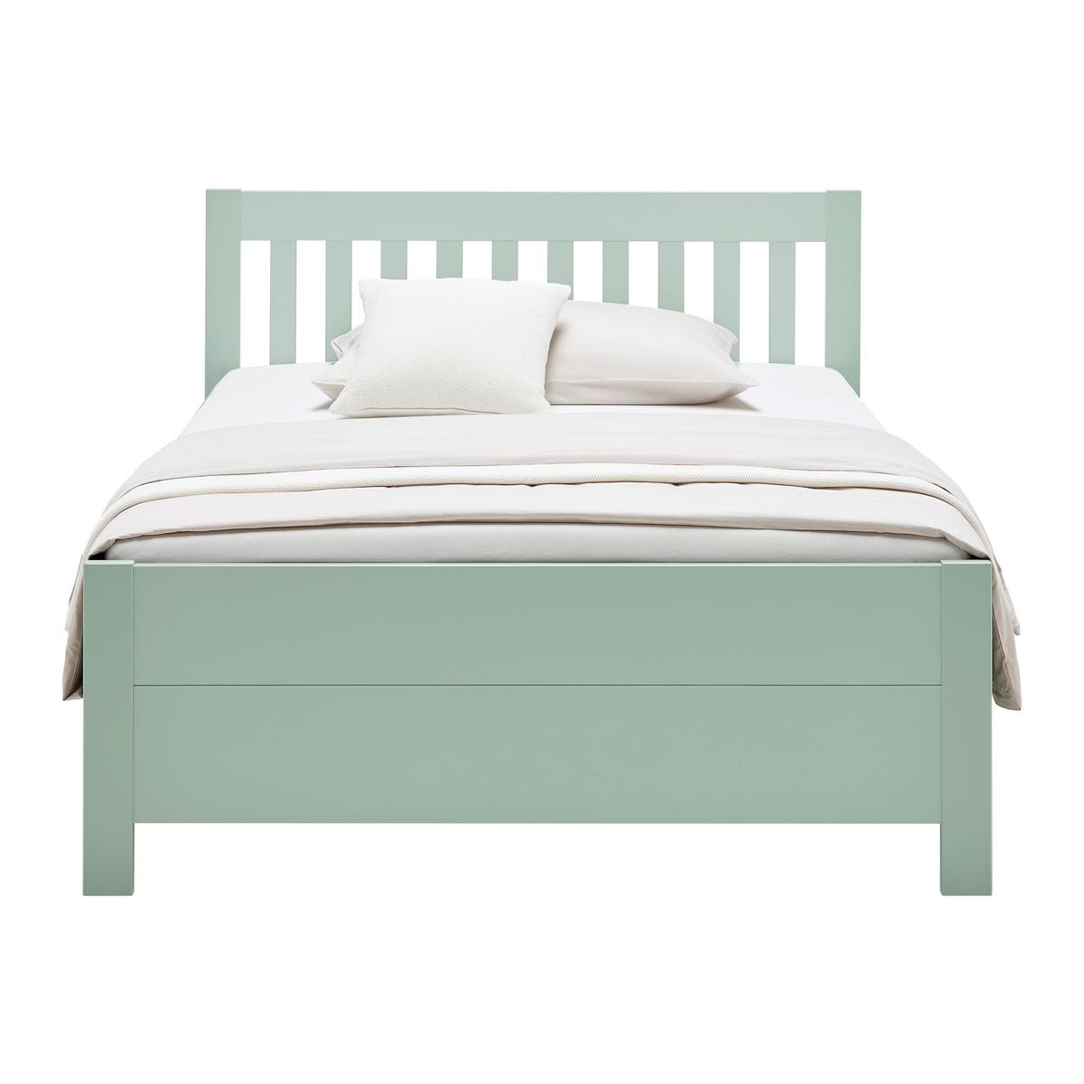 Stauraumbett Nizza Graugrün ca. 140x200cm - Graugrün, ROMANTIK / LANDHAUS, Holz (140/200cm) - Based