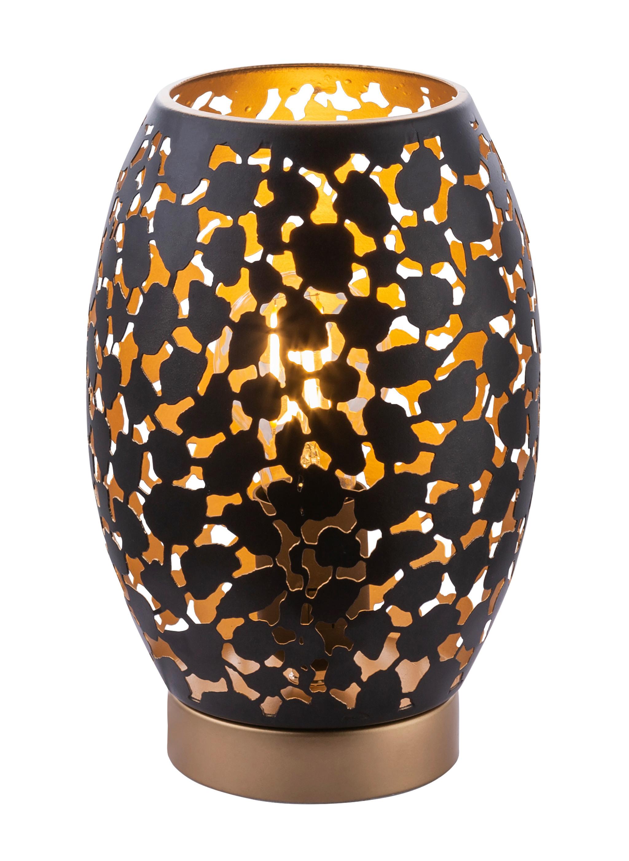 Stehleuchte Narri max. 40 Watt - Goldfarben/Schwarz, MODERN, Metall (15/23cm)