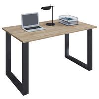 Pisalna Miza Lona, Hrast, Črna, 140x50cm - črna/hrast sonoma, Moderno, kovina/leseni material (140/50/76cm) - MID.YOU