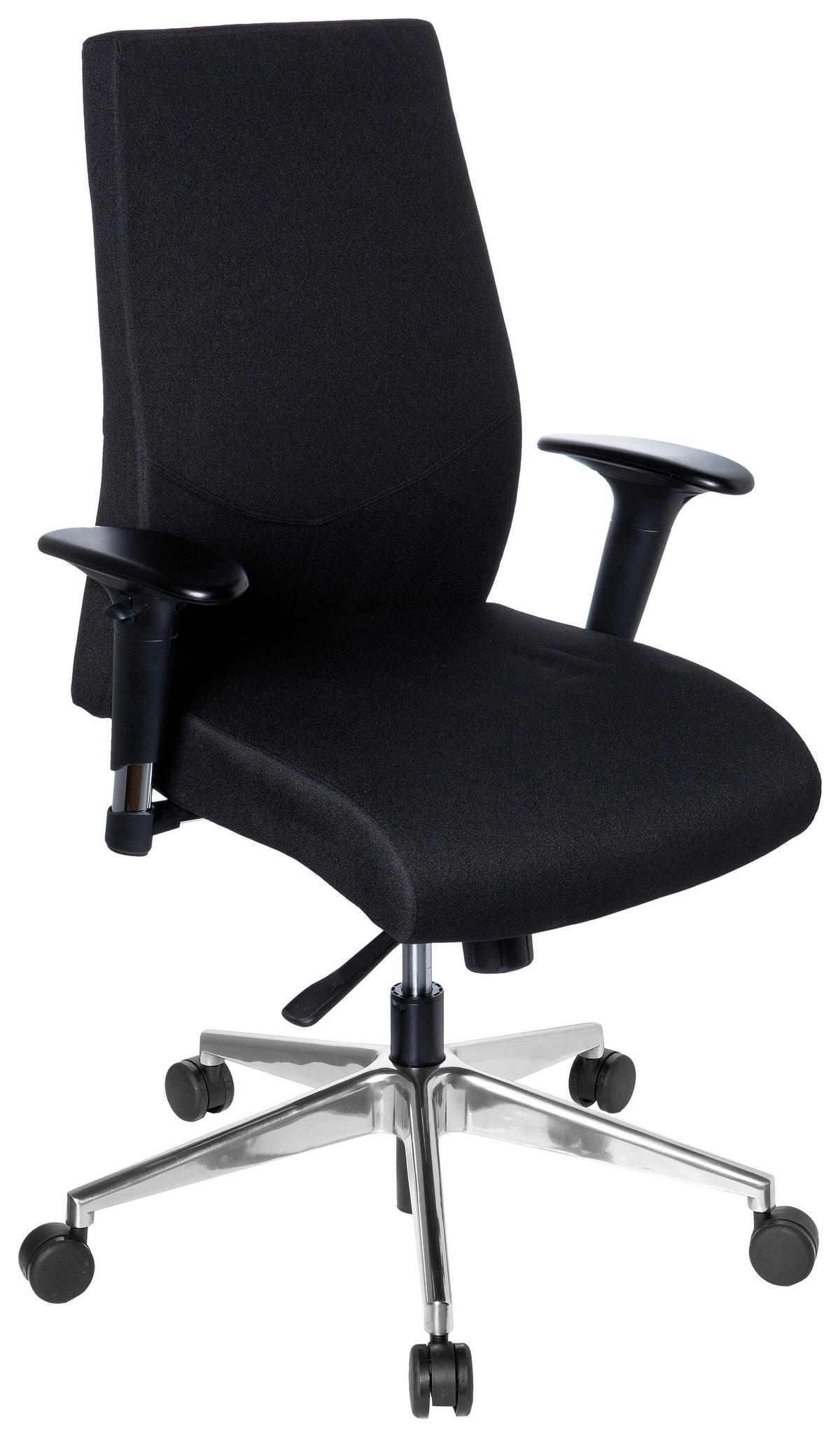 Pisarniški Stol Pro-tec 250, Črna - črna/barve aluminija, Moderno, kovina/umetna masa (57/116/51cm) - MID.YOU
