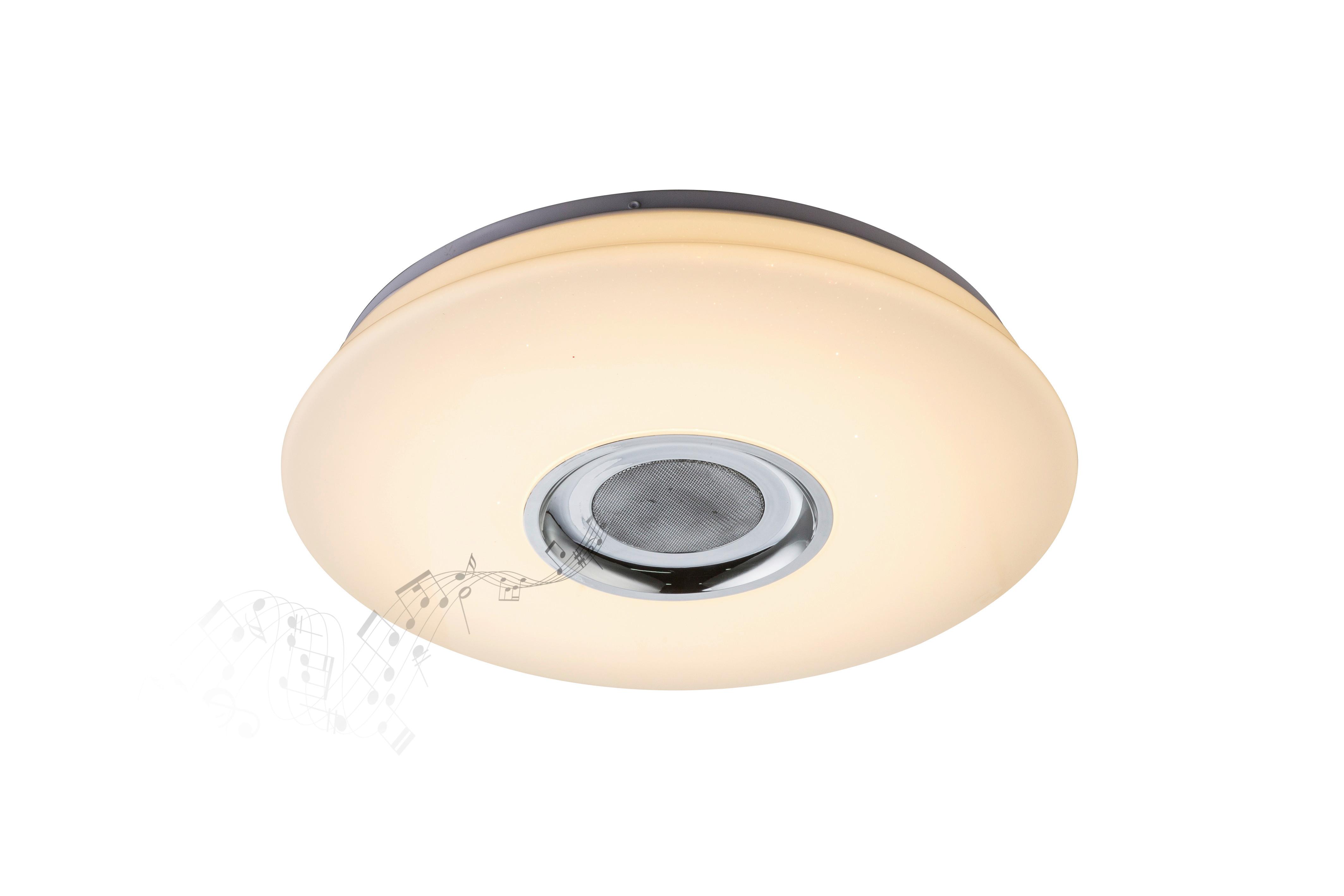 Stropna Led-svetilka Nicole, S Sijalko - bela, Basics, umetna masa (40/7cm) - Globo