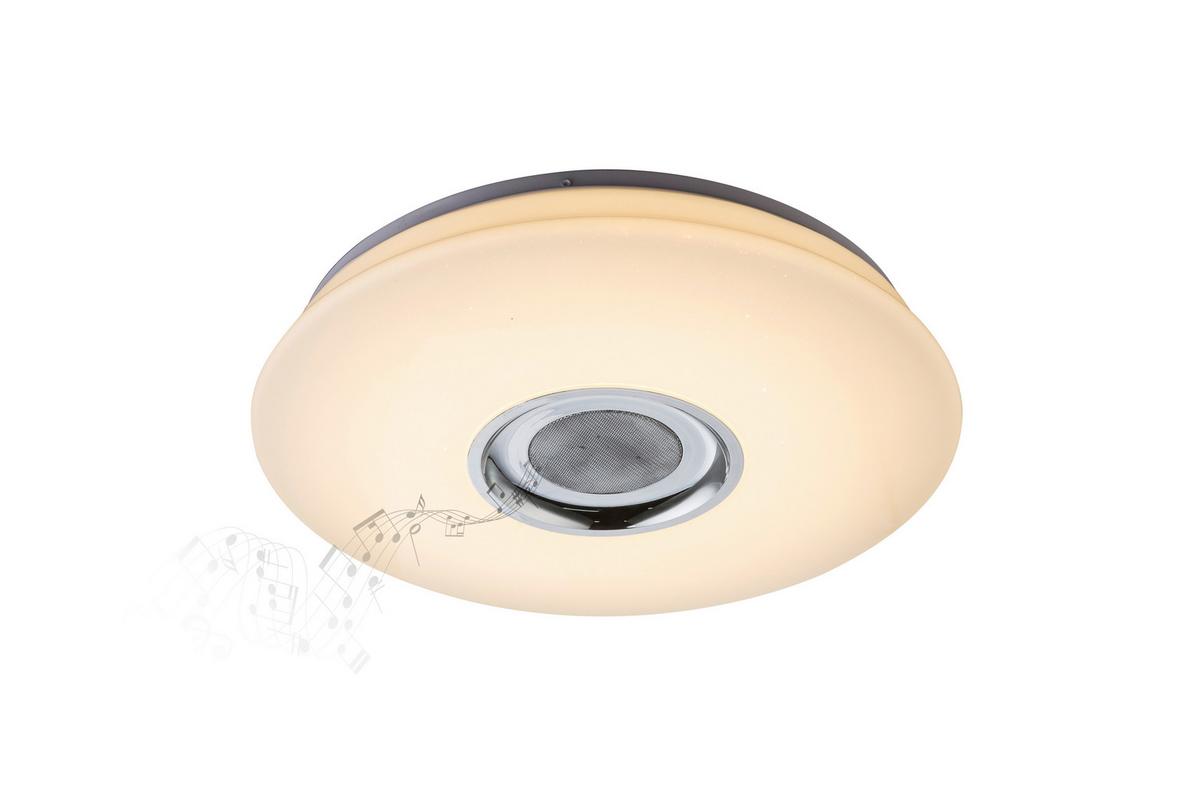 Stropna Led-svetilka Nicole, S Sijalko - bela, Basics, umetna masa (40/7cm) - Globo