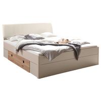 Krevet Tessona - kašmir/boje hrasta, Trend, drvni materijal/tekstil (180/200cm) - Modern Living