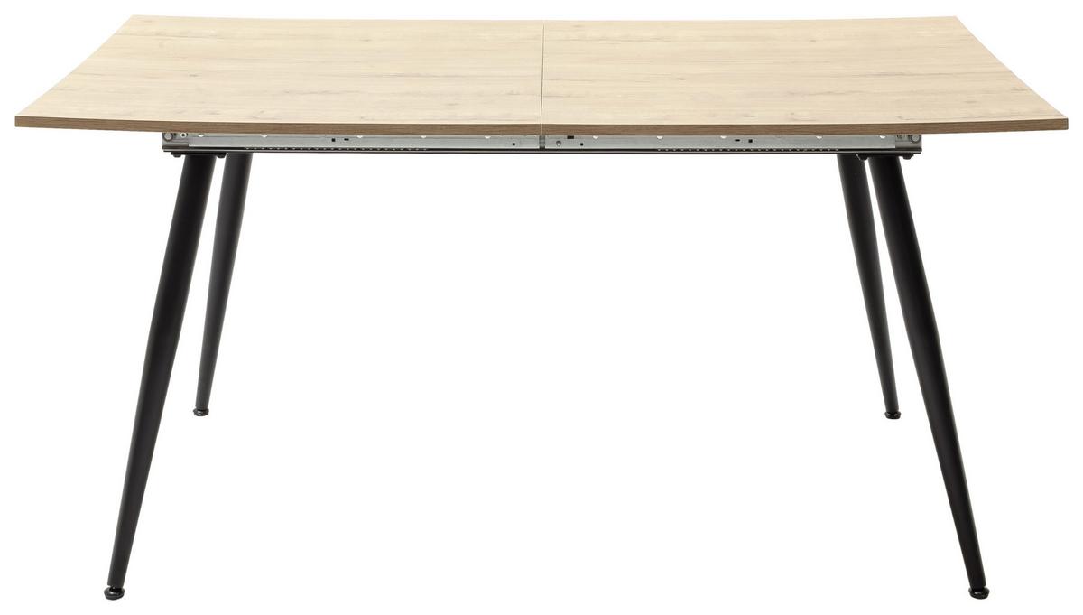 Raztegljiva Jedilna Miza Barbuda, 160-200 X 90 Cm - črna/divji hrast, Moderno, kovina/leseni material (160-200/90/76cm) - MID.YOU