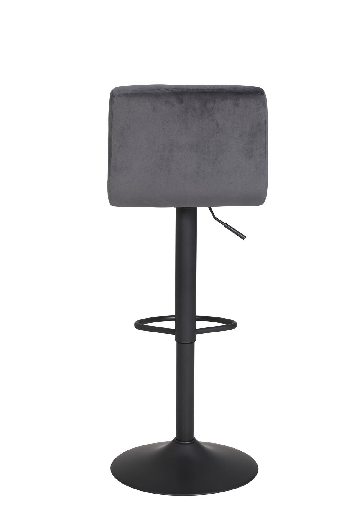 Barhocker-Set Amanda Grau - Dunkelgrau/Grau, MODERN, Textil/Metall (40/85/48cm) - MID.YOU