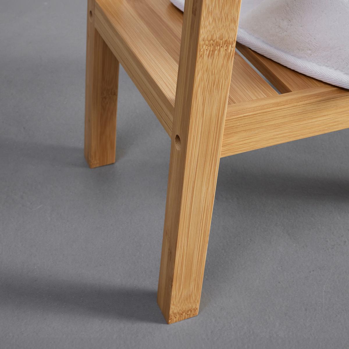 Hocker Bonny Naturfarben Bambus - Naturfarben, MODERN, Naturmaterialien (45/46/25cm) - Bessagi Home