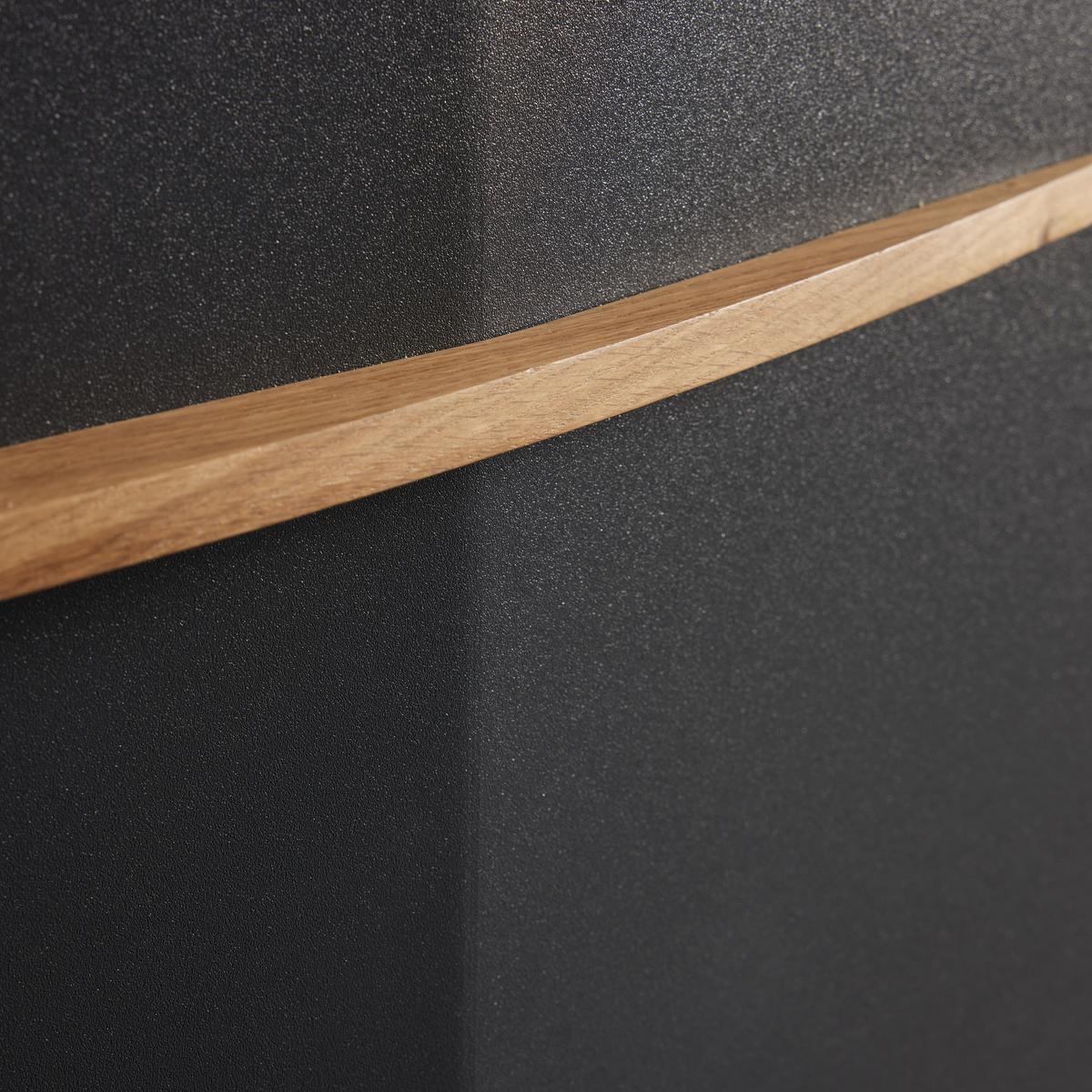 Waschtischkombi "Atlanta" mit Waschbecken & Spiegelschrank - Weiss/Dunkelgrau, Modern, Holz (80/180/50cm) - Bessagi Home