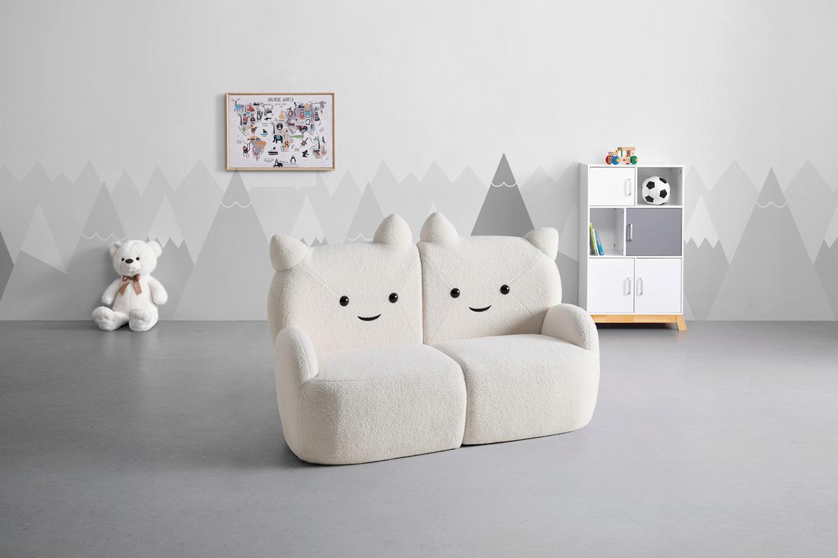 Sofa Kitti - bijela, Romantično / ladanjski, drvo/tekstil (121/78/58cm) - Premium Living