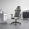 GAMINGSTOL PRINCE -EXKLUSIV- - vit/grå, Modern, textil/plast (70/126/70cm) - Dxracer