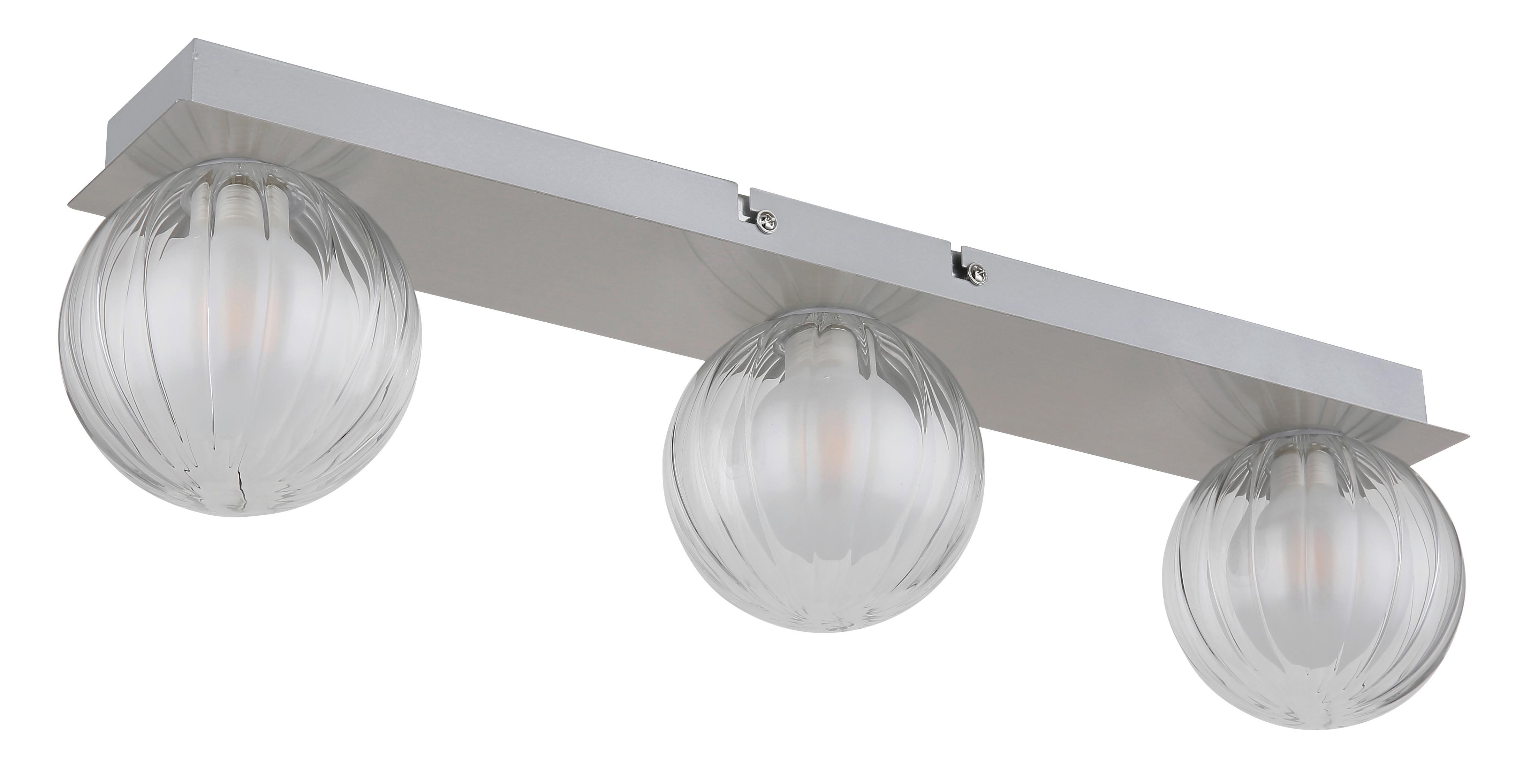 Badezimmer-Deckenleuchte Ander Klar max. 10 Watt - Klar, KONVENTIONELL, Glas/Metall (50/10/12,5cm) - Globo