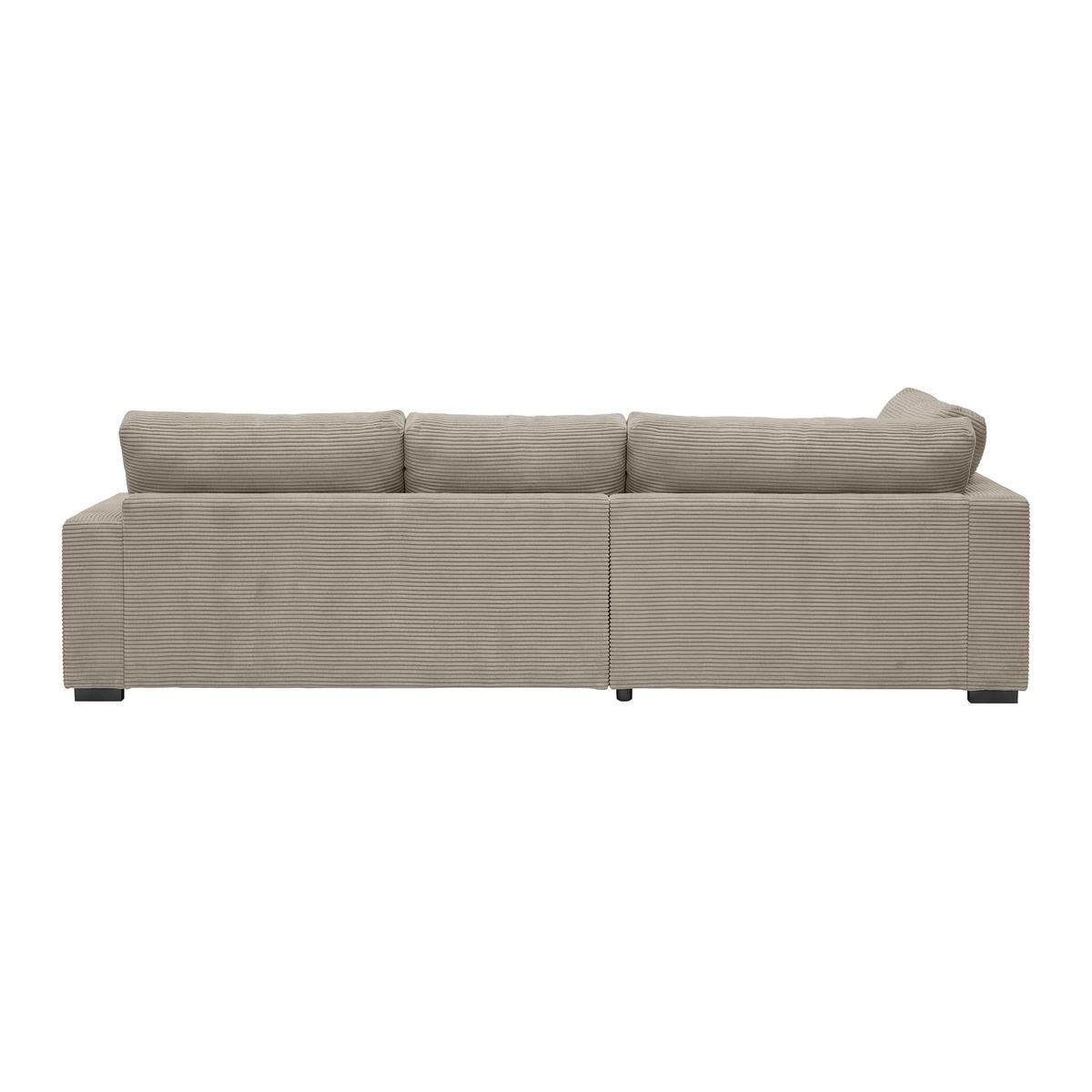 Ecksofa Pedro Taupe - Taupe/Schwarz, MODERN, Kunststoff/Textil (190/300cm) - Mömax
