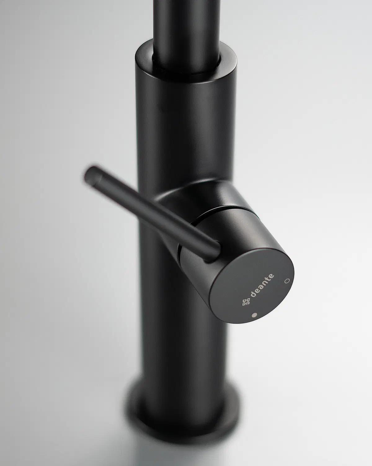 Konyhai Álló Csaptelep Deante Evora Bqj_a62m - fekete, Modern, fém (23,6/37cm)