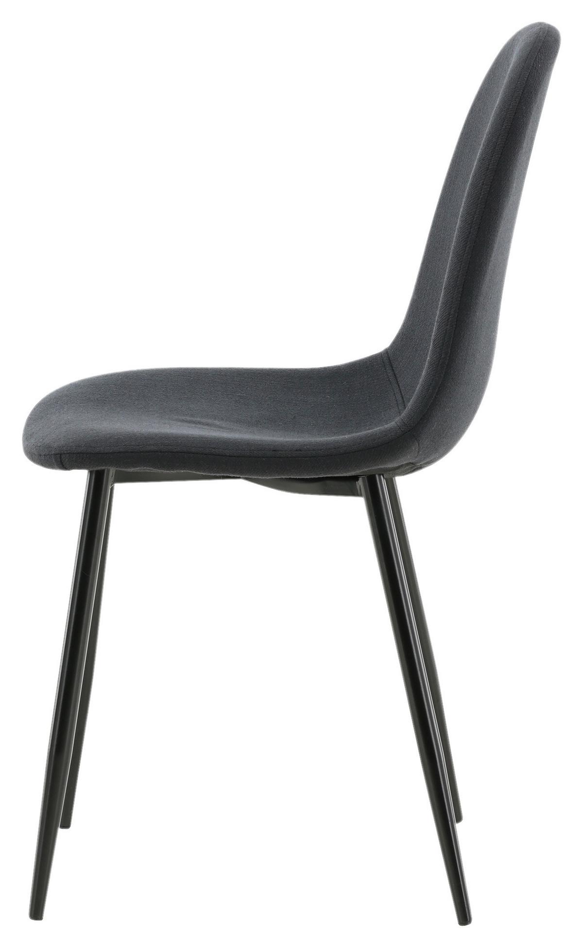 STUHL-SET POLAR - Schwarz, Design, Textil/Metall (44/87/53cm) - Livetastic