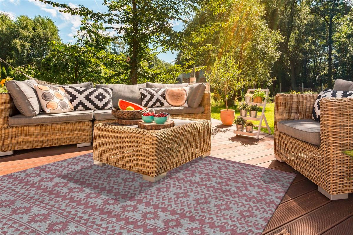 FLACHWEBETEPPICH SUNNY 210 PINK 80CM X 150CM - Pink, Design, Textil (80/150cm) - Kayoom