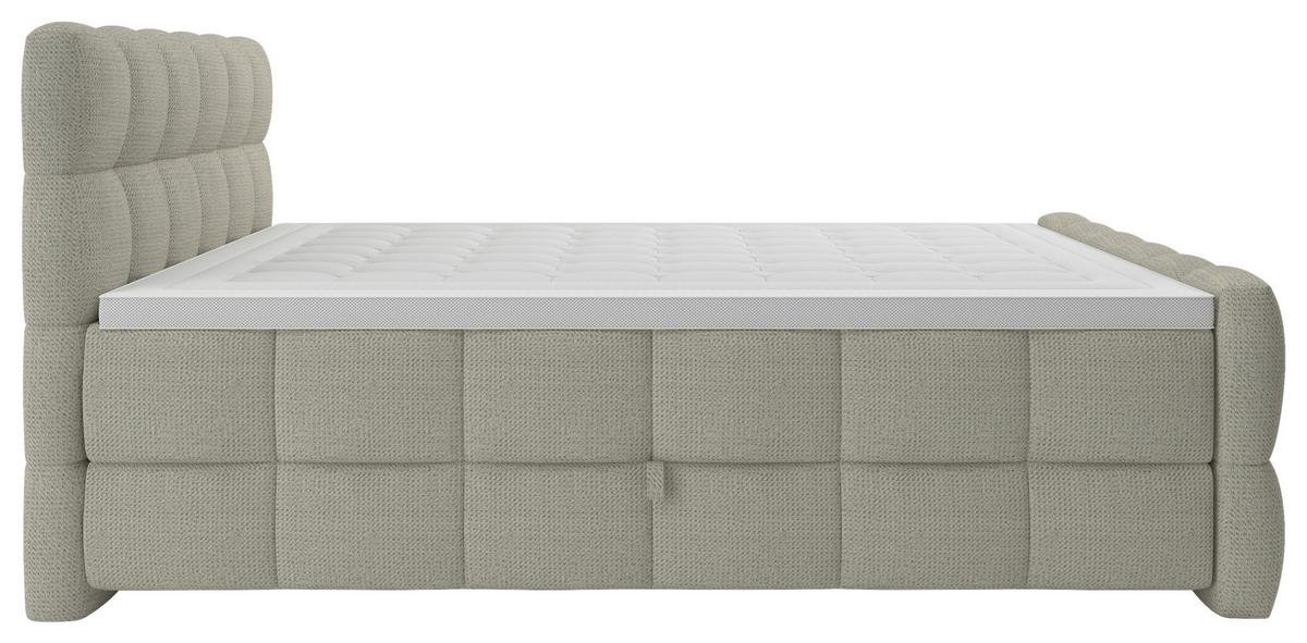 Boxspring Krevet Brisbane - crna/ecru, Trend, drvni materijal/drvo (120/200cm) - Premium Living