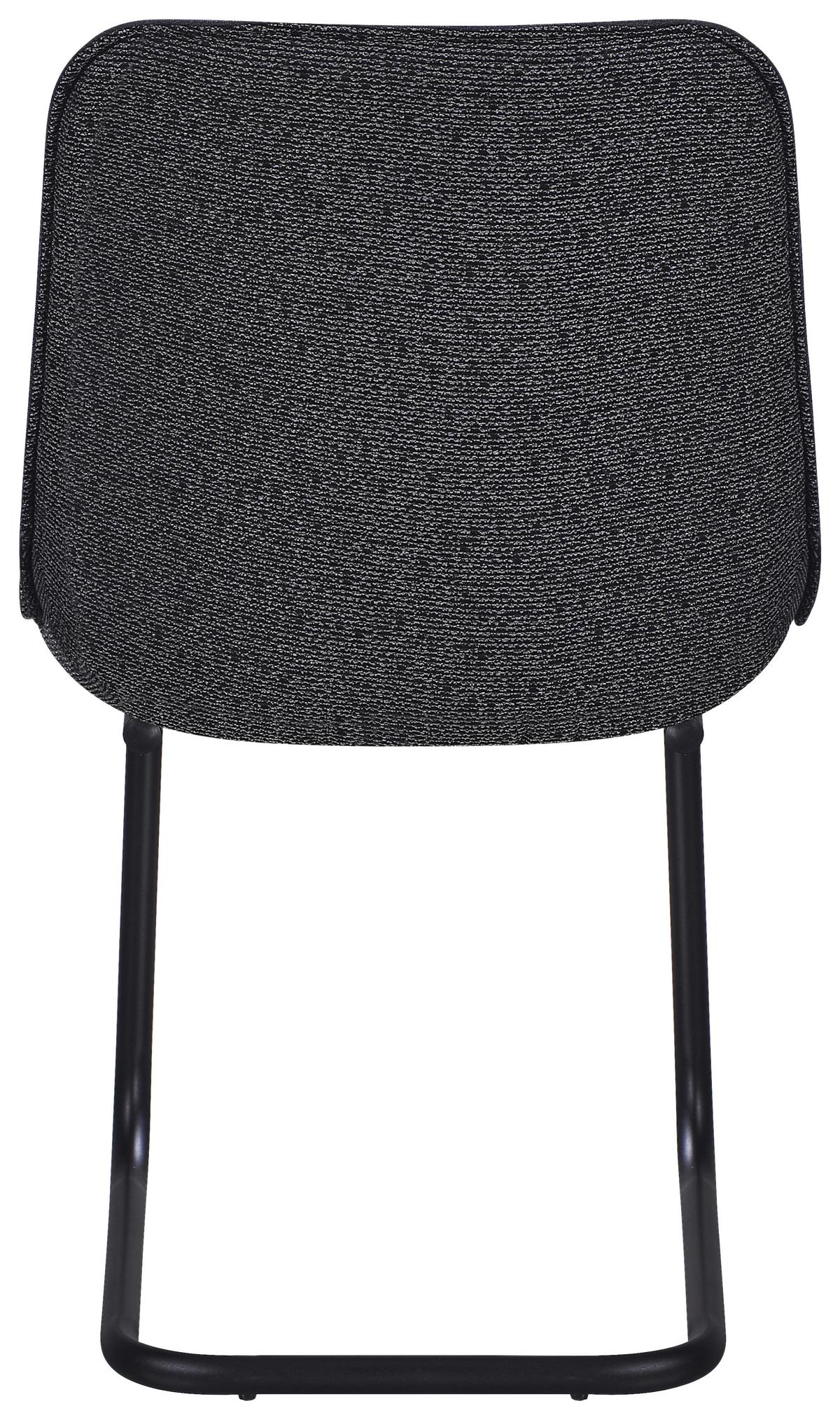 Stuhl Nova Grau - Schwarz/Grau, MODERN, Textil/Metall (51/86/59cm) - Premium Living