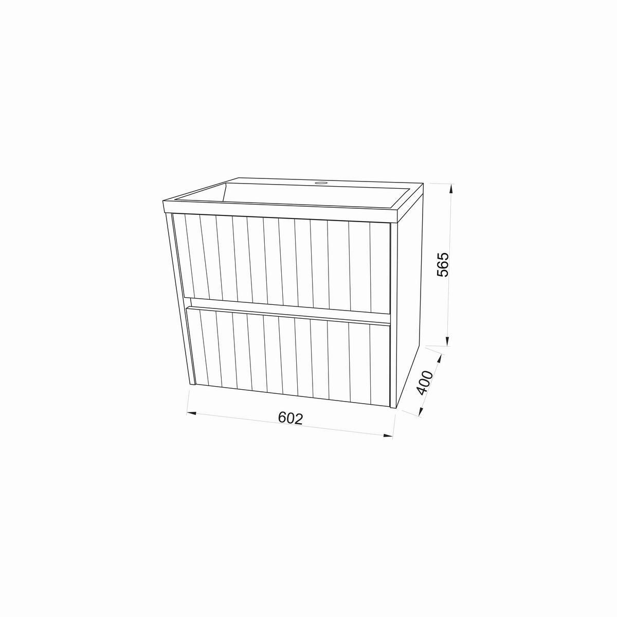 Element S Umivaonikom Portofino - bijela/bijela visoki sjaj, Moderno, drvni materijal/prirodni materijali (60/51/40cm)
