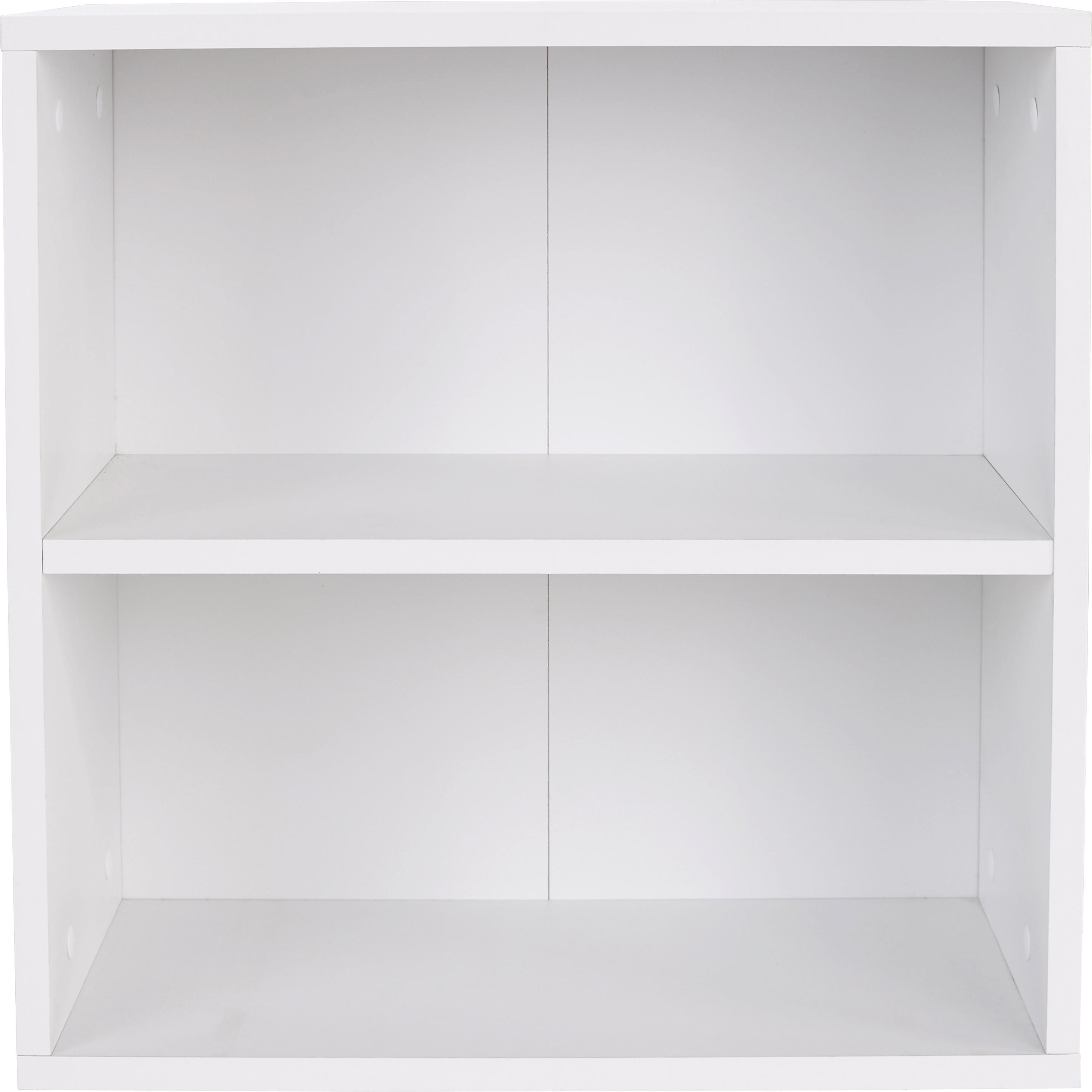Stenski Regal Elke, Bela - bela, Moderno, leseni material (50/50/26cm) - Mömax