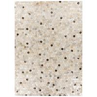 LEDERTEPPICH RAVI 400 - Silberfarben/Grau, Konventionell, Leder (120/170cm) - Kayoom