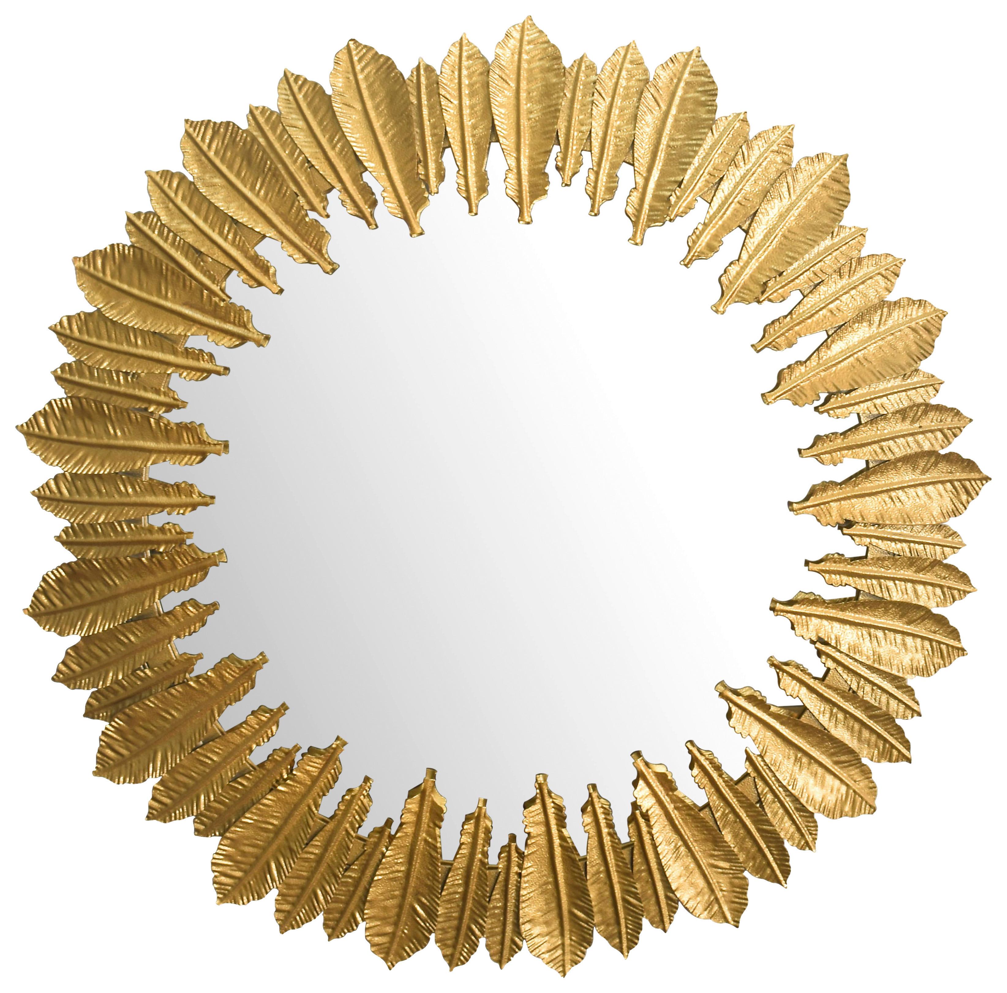 WANDSPIEGEL WL7.121 - Goldfarben, Design, Glas/Metall (68/68/3cm) - MID.YOU