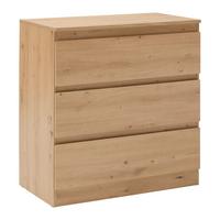 Kommode Mara Eiche Artisan - Silberfarben/Schwarz, KONVENTIONELL, Holzwerkstoff/Kunststoff (77/80/42cm) - Mömax
