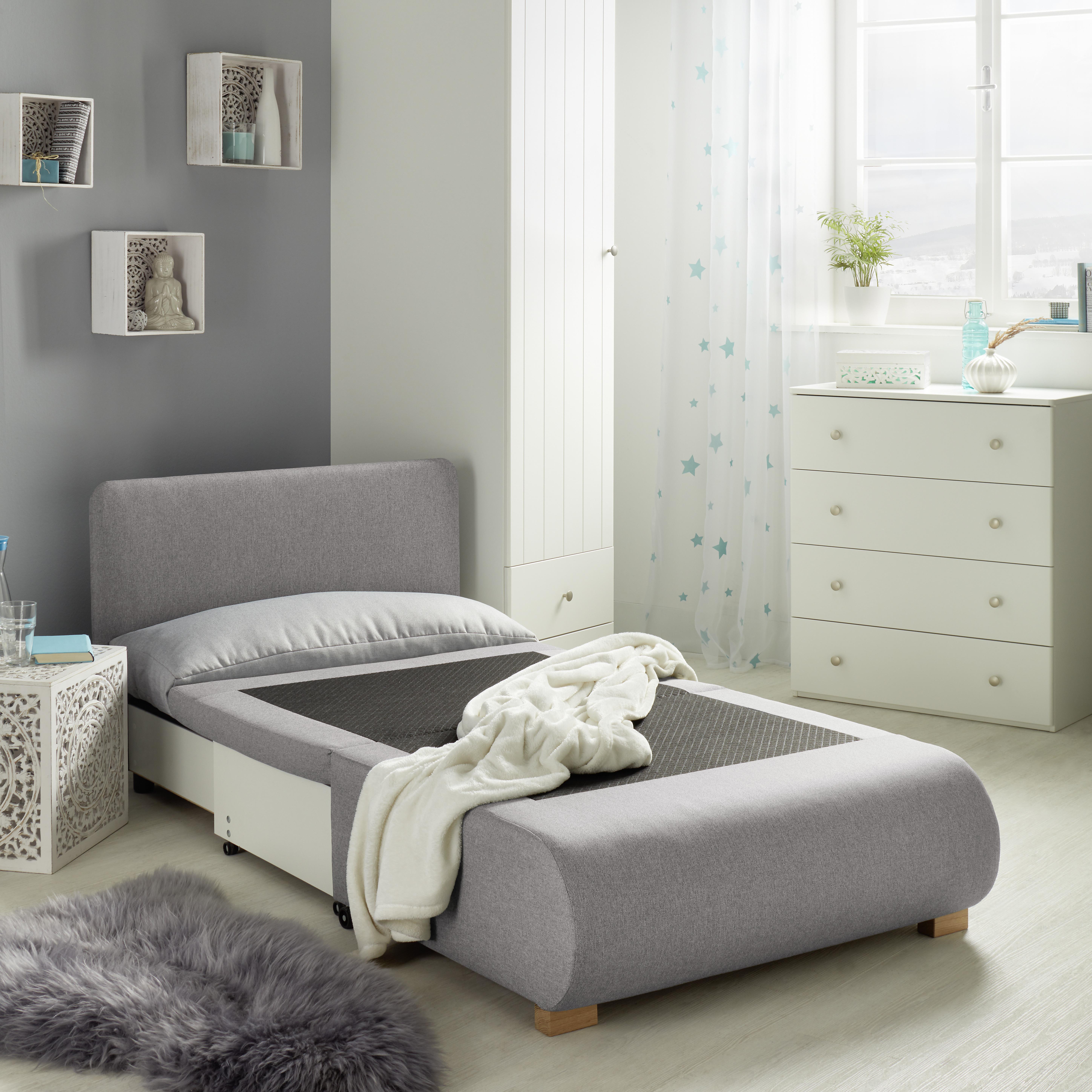 Fekvőfotel Keny - szürke, Konventionell, textil (100/76/84cm) - Mömax