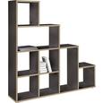 Raumteiler in Grau/Eichefarben - Eichefarben/Schwarz, Holzwerkstoff (148/148/33cm) - MÖMAX modern living