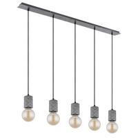 Hängeleuchte Freddy in Silberfarben max. 60 Watt - Silberfarben, Basics, Metall (115/10/120cm) - Globo