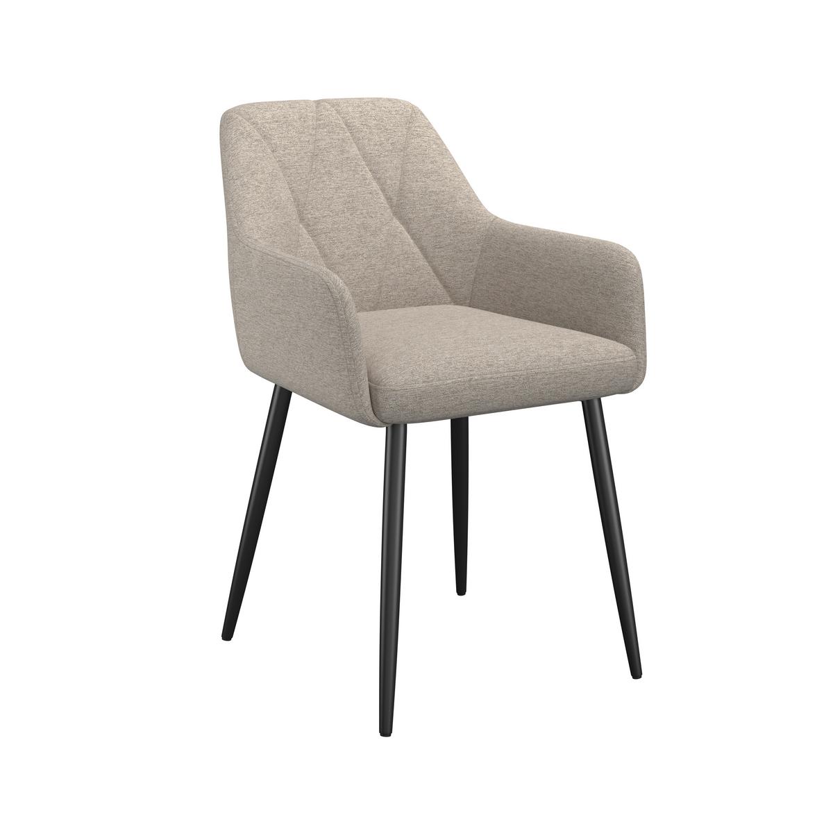 Naslanjač Hardy - črna/bež, Moderno, kovina/tekstil (57/86/64cm)