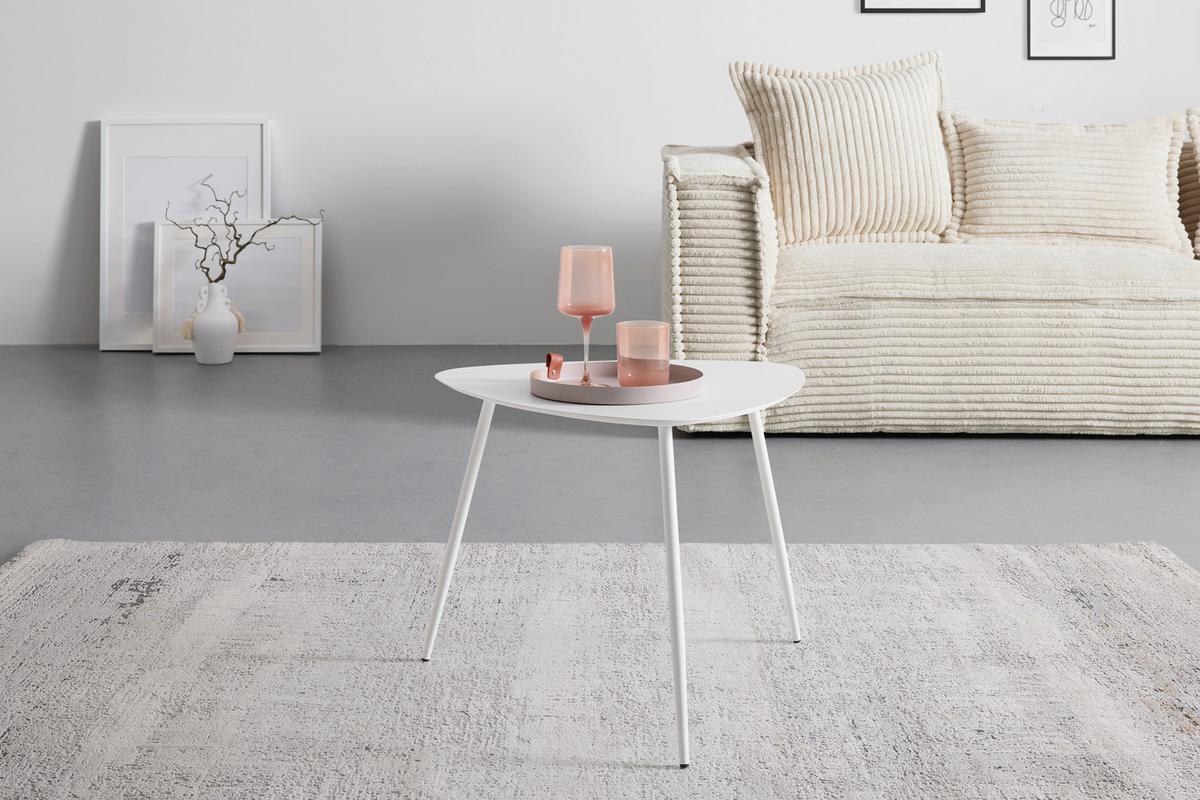 Dohányzóasztal Fine - fehér, Modern, fém (56/45,5/57,5cm) - Mömax